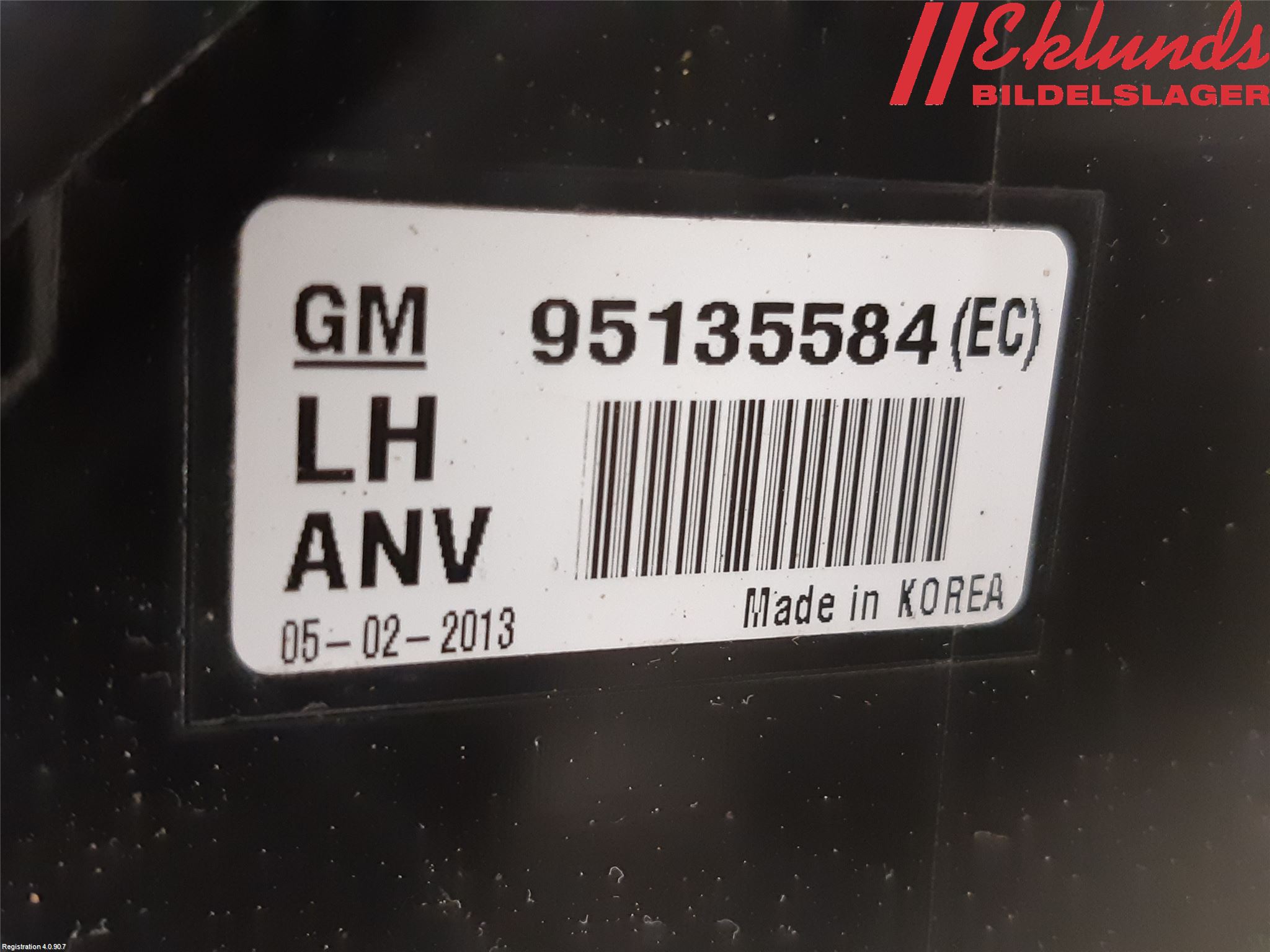 GM CHEVROLET CRUZE Bakljus Vänster