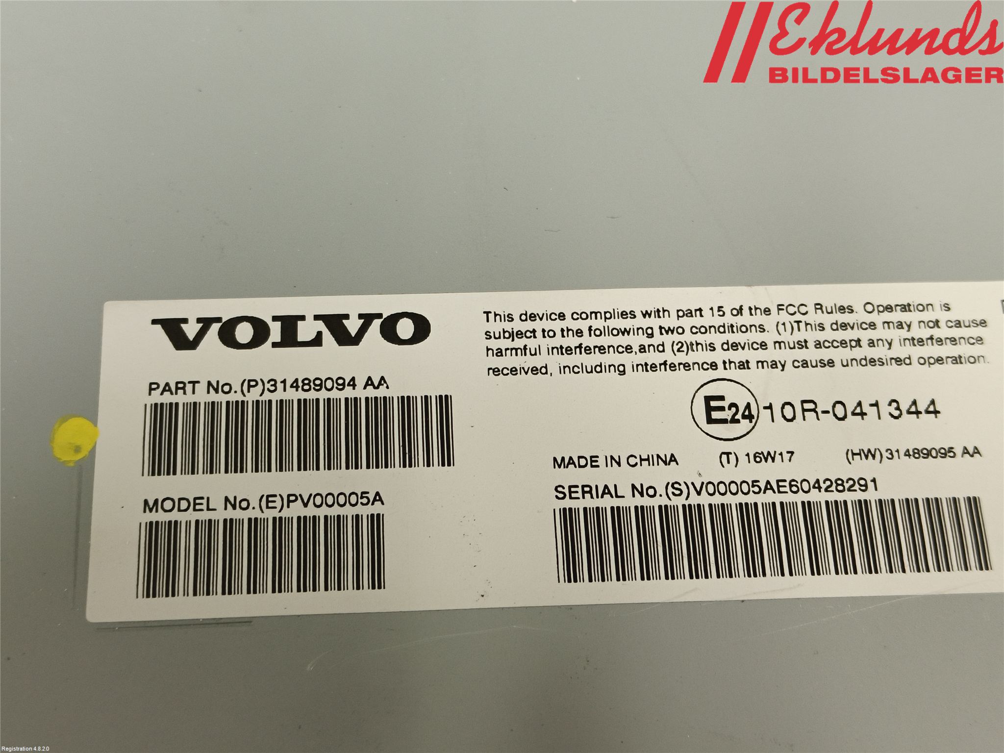 Volvo XC90/RECHARGE 16- Radio-Stereo Förstärkare