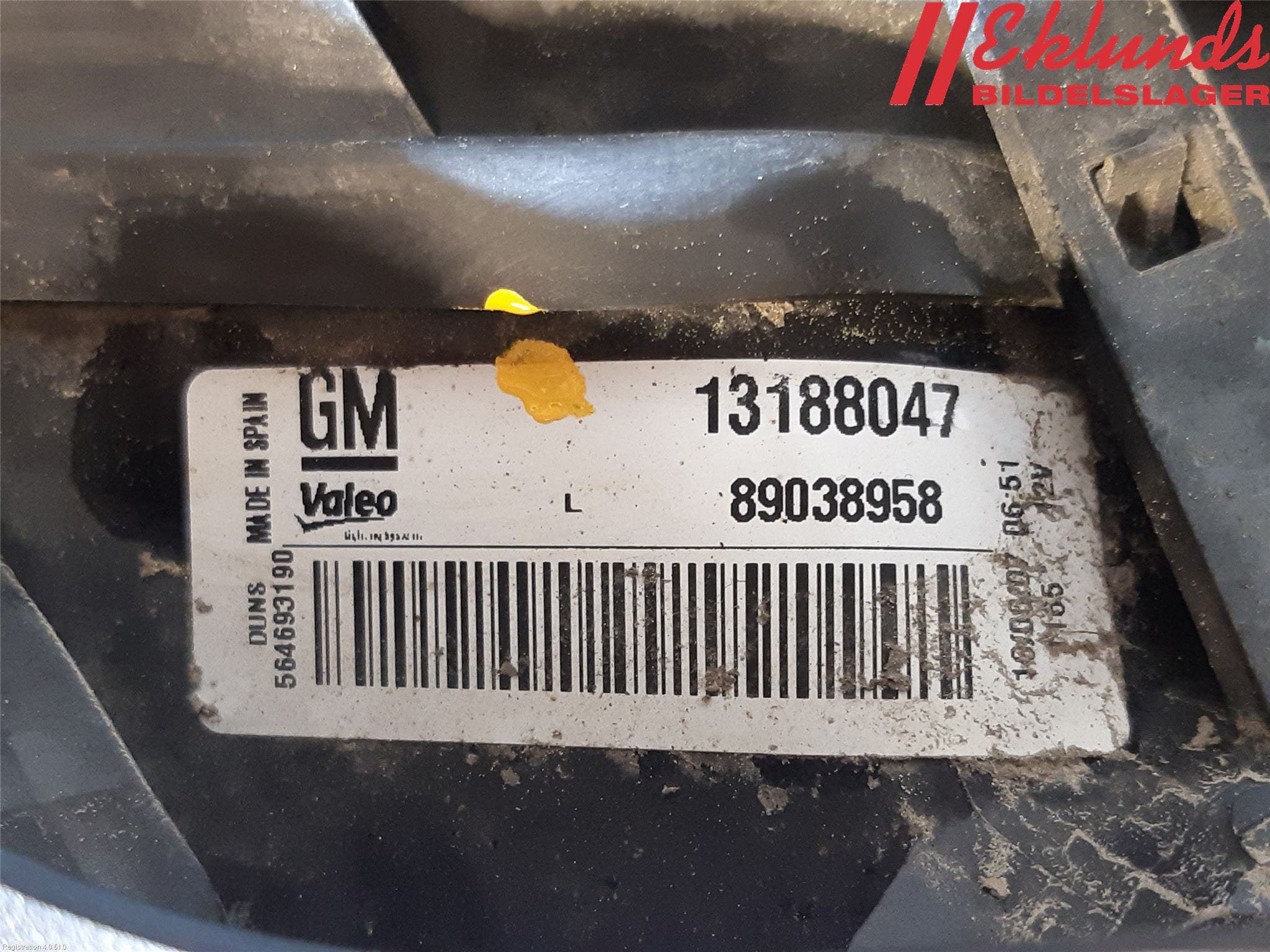 Opel CORSA D 07-14 Bakljus Vänster