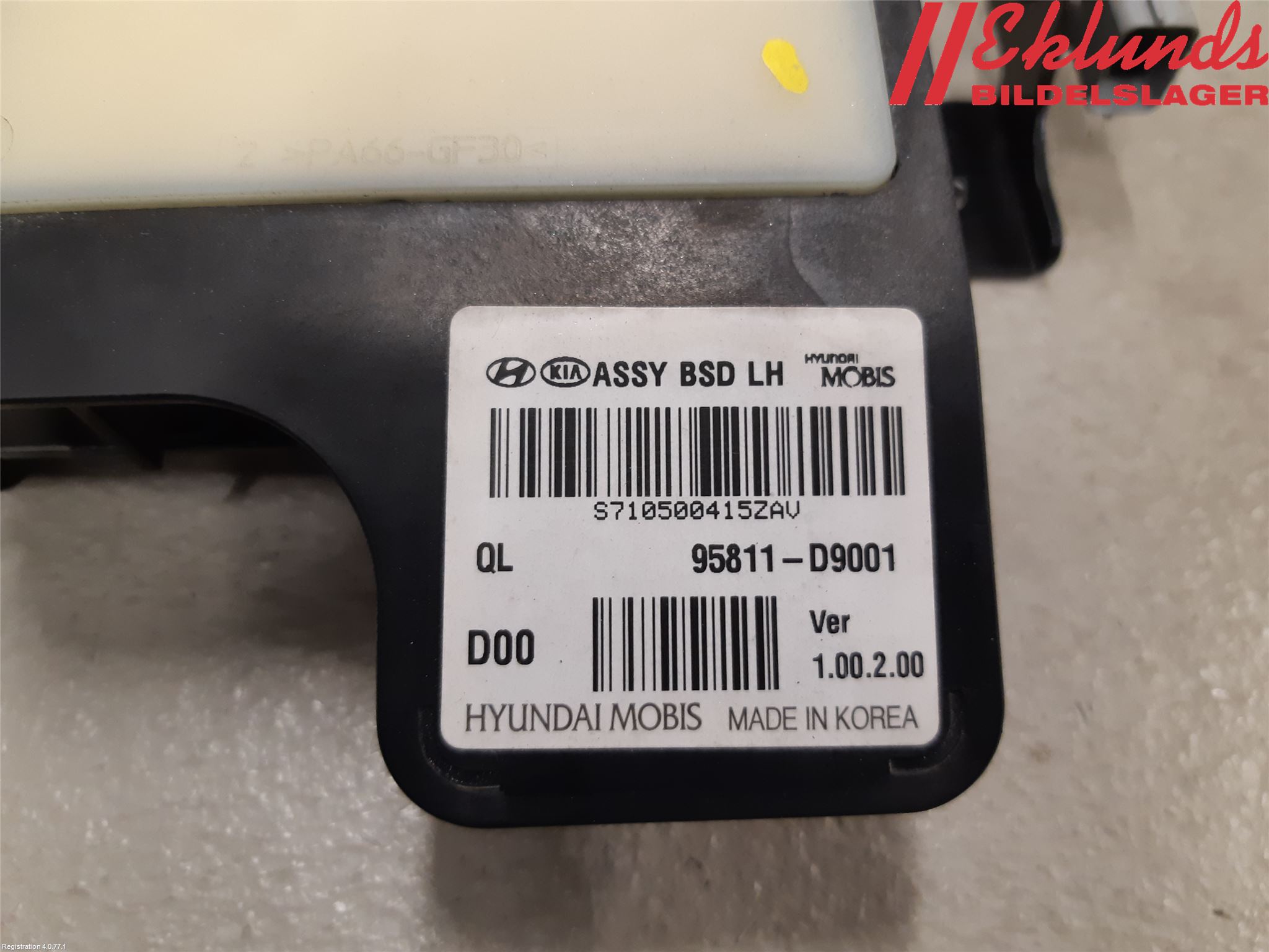 Kia SPORTAGE (QL) 16-21 Sensor Aktivt Kollisionsskydd