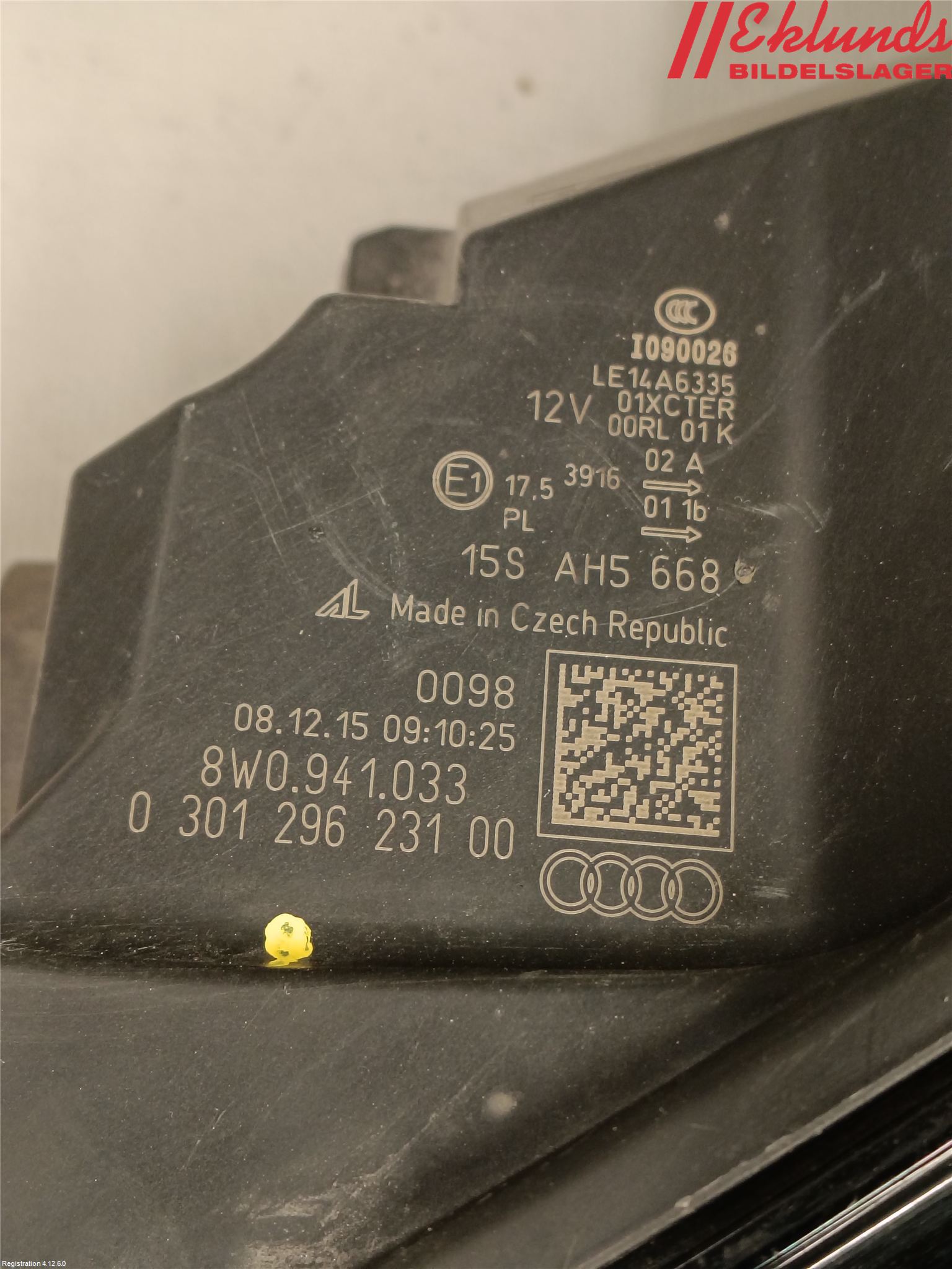 Audi A4/S4 B9 16-19 Strålkastare Vänster