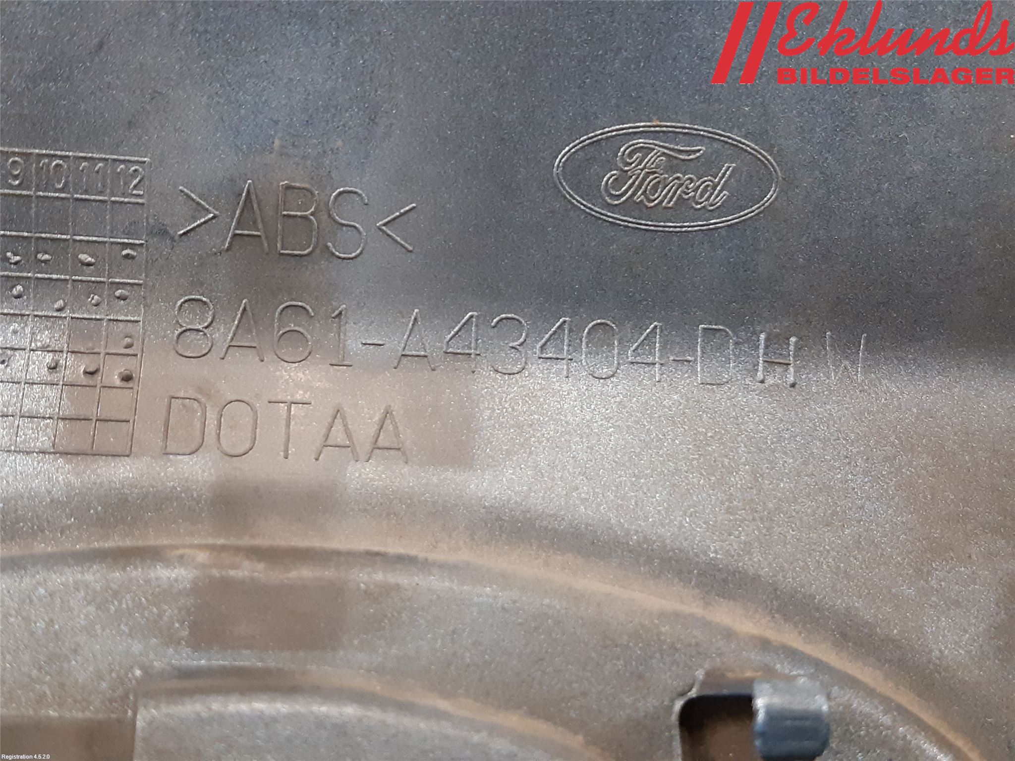 Ford FIESTA 09-12 Bakluckehandtag