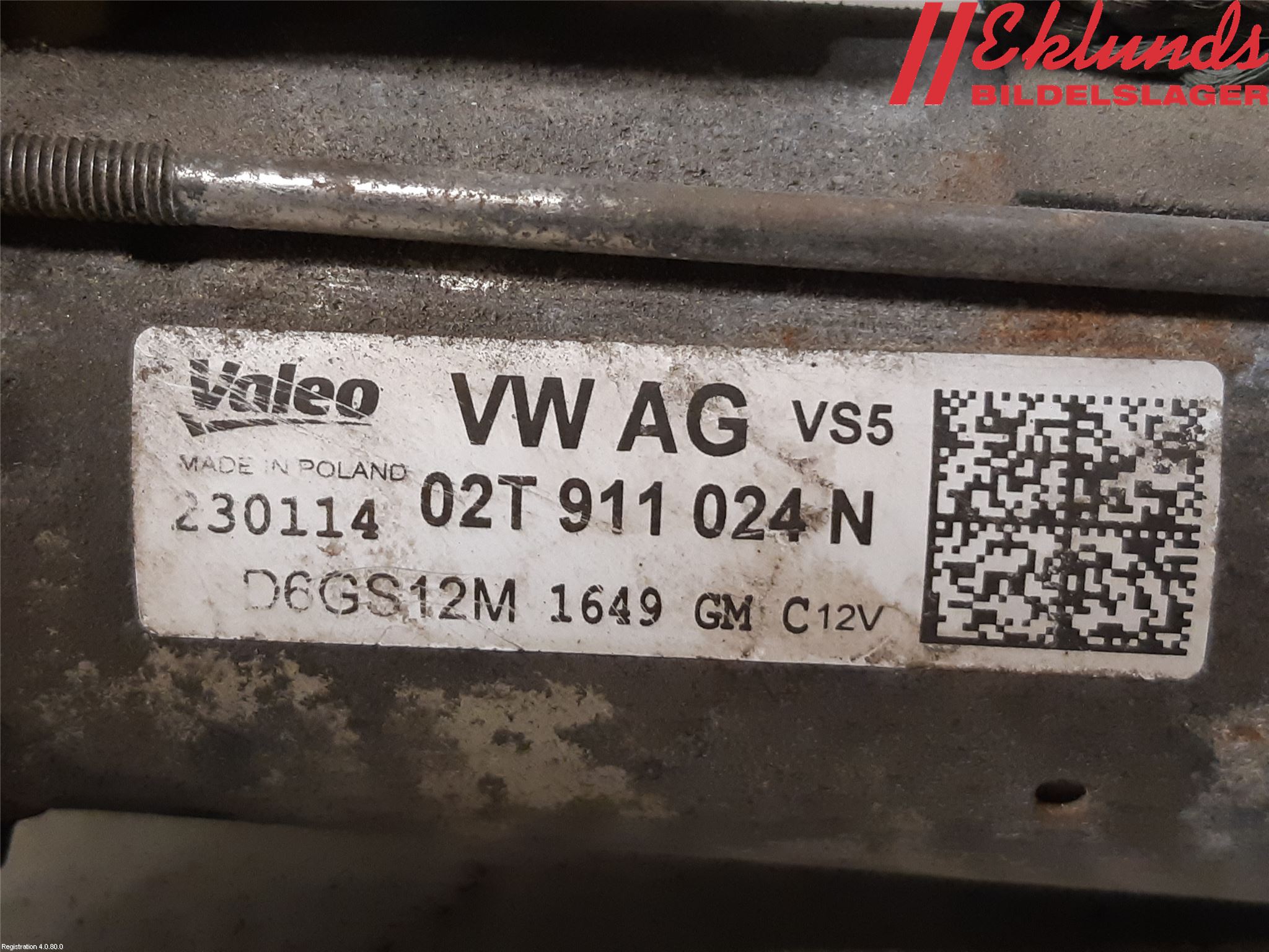 Volkswagen VW POLO 10-17 Startmotor