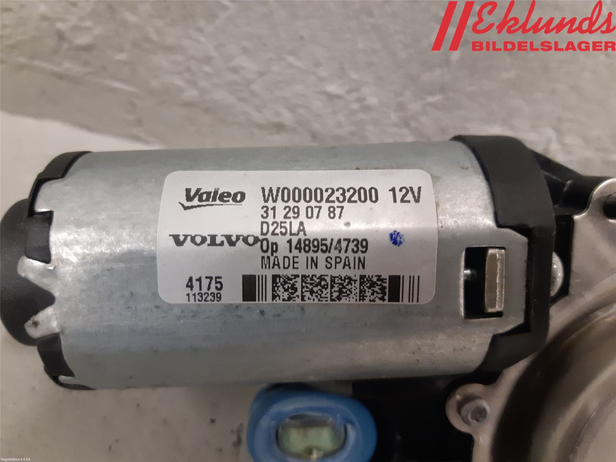 Volvo V70 14-16 Torkarmotor Baklucka