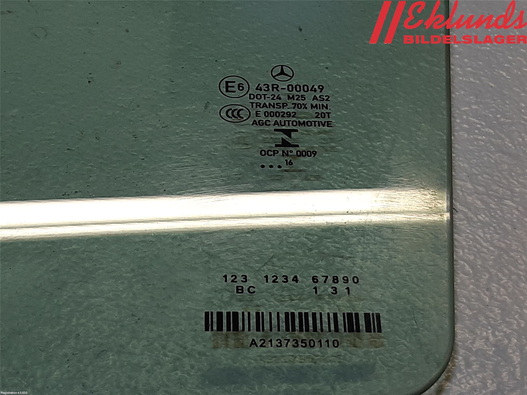 Mercedes-Benz MB E-KLASS (W213) 16-23 Dörruta Bak Vänster