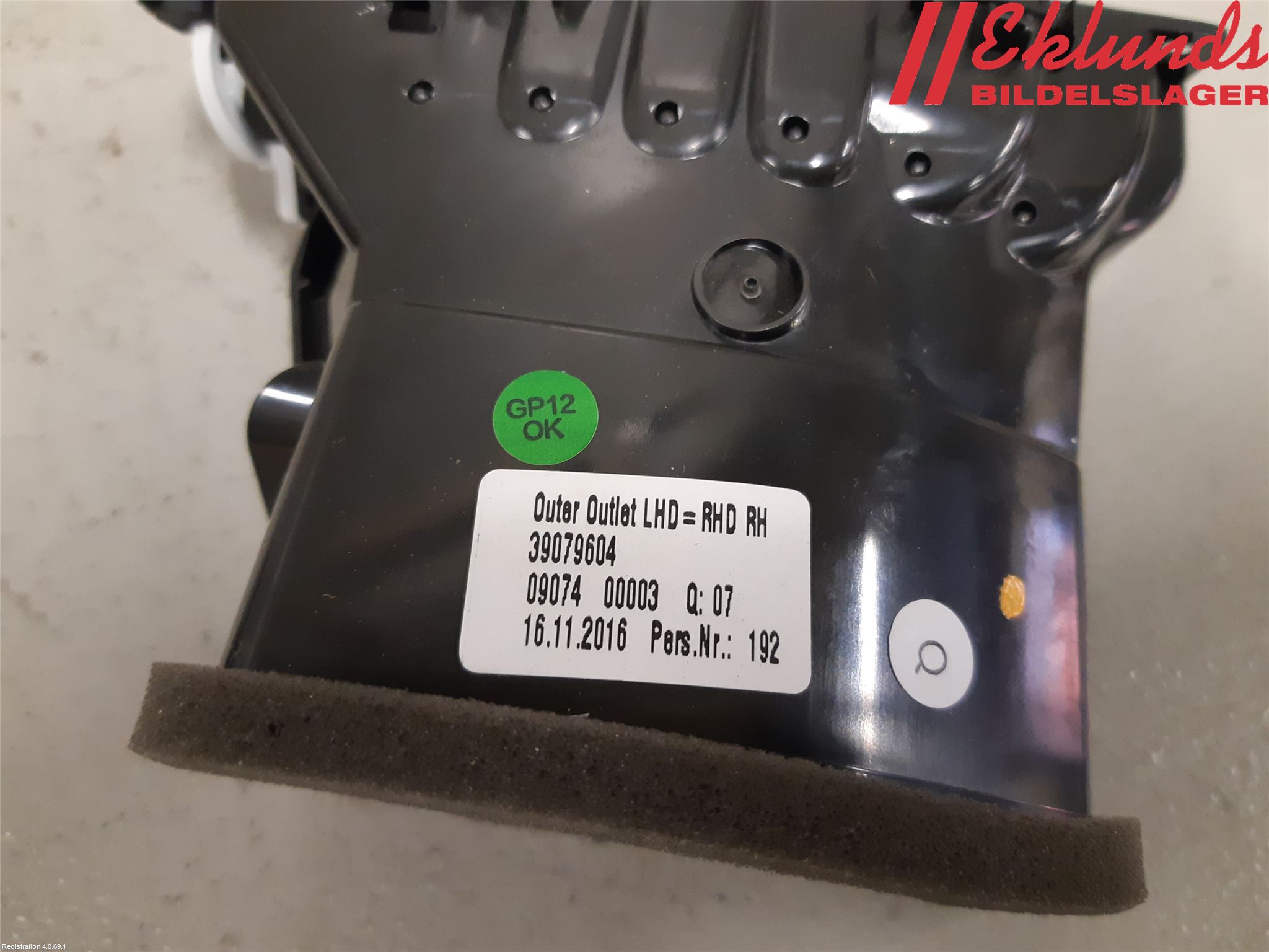 Opel ASTRA K 16-22 Defrosterkanal-Munstycke