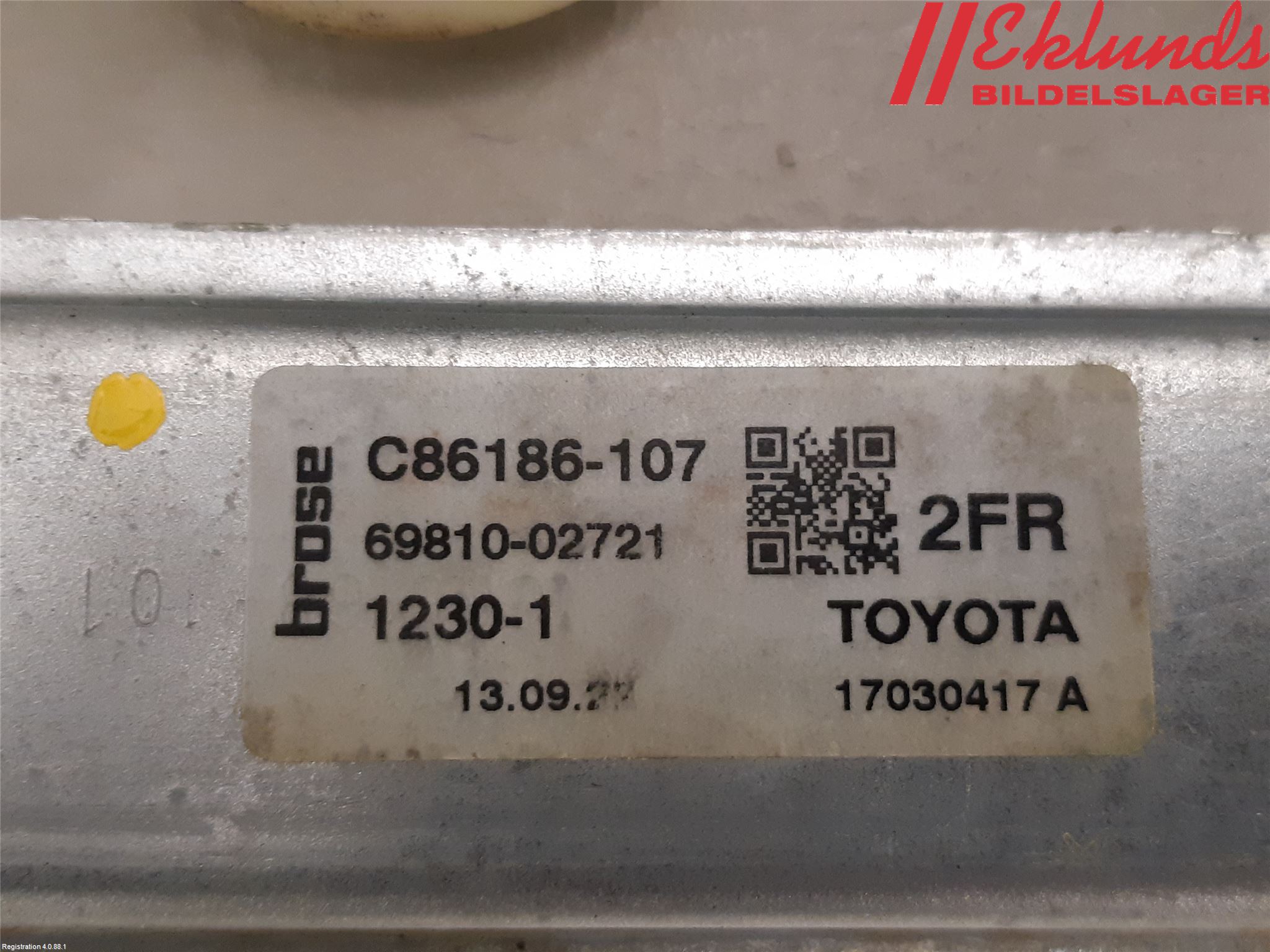 Toyota COROLLA 19- Fönsterhiss El Kompl