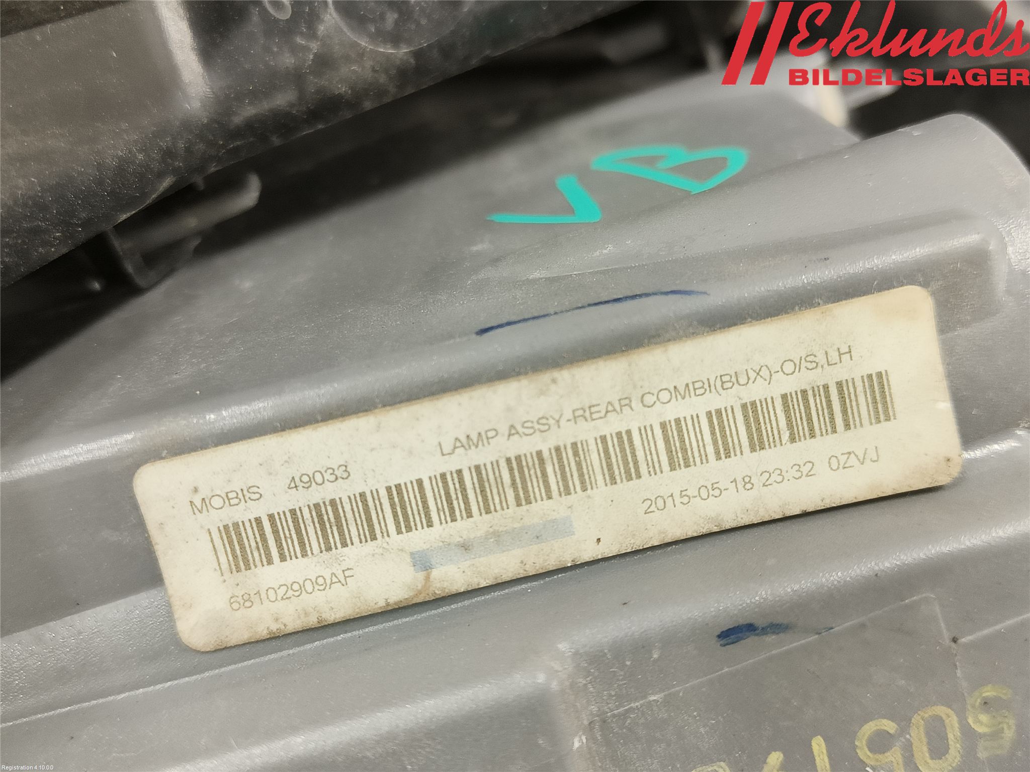 Jeep GRAND CHEROKEE 10-20 Bakljus Vänster