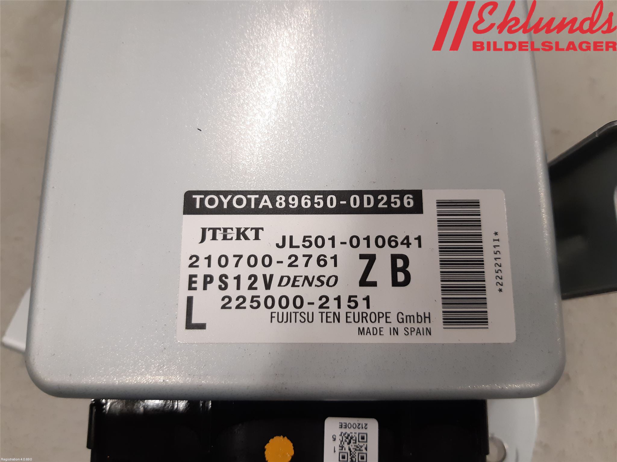 Toyota YARIS XP130 15-20 Styrenhet Styrservo