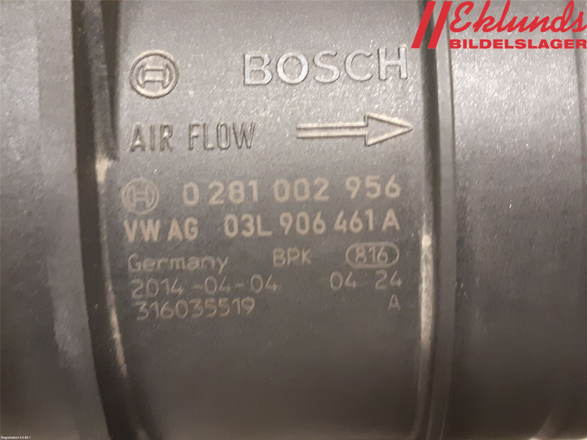 Volkswagen VW PASSAT 11-14 Injluftmassamätare