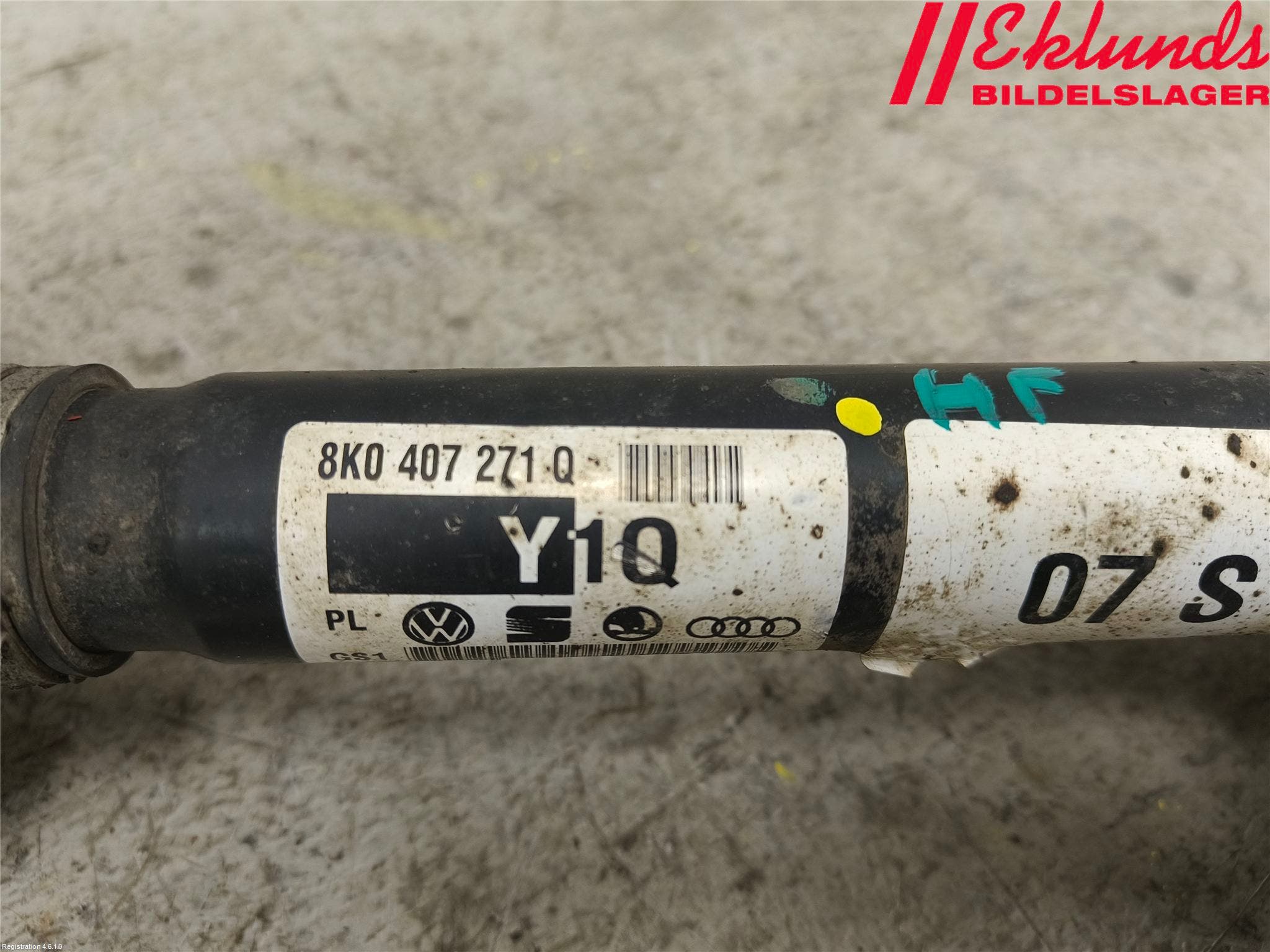 Audi A4/S4 08-11 Drivaxel Fram Höger