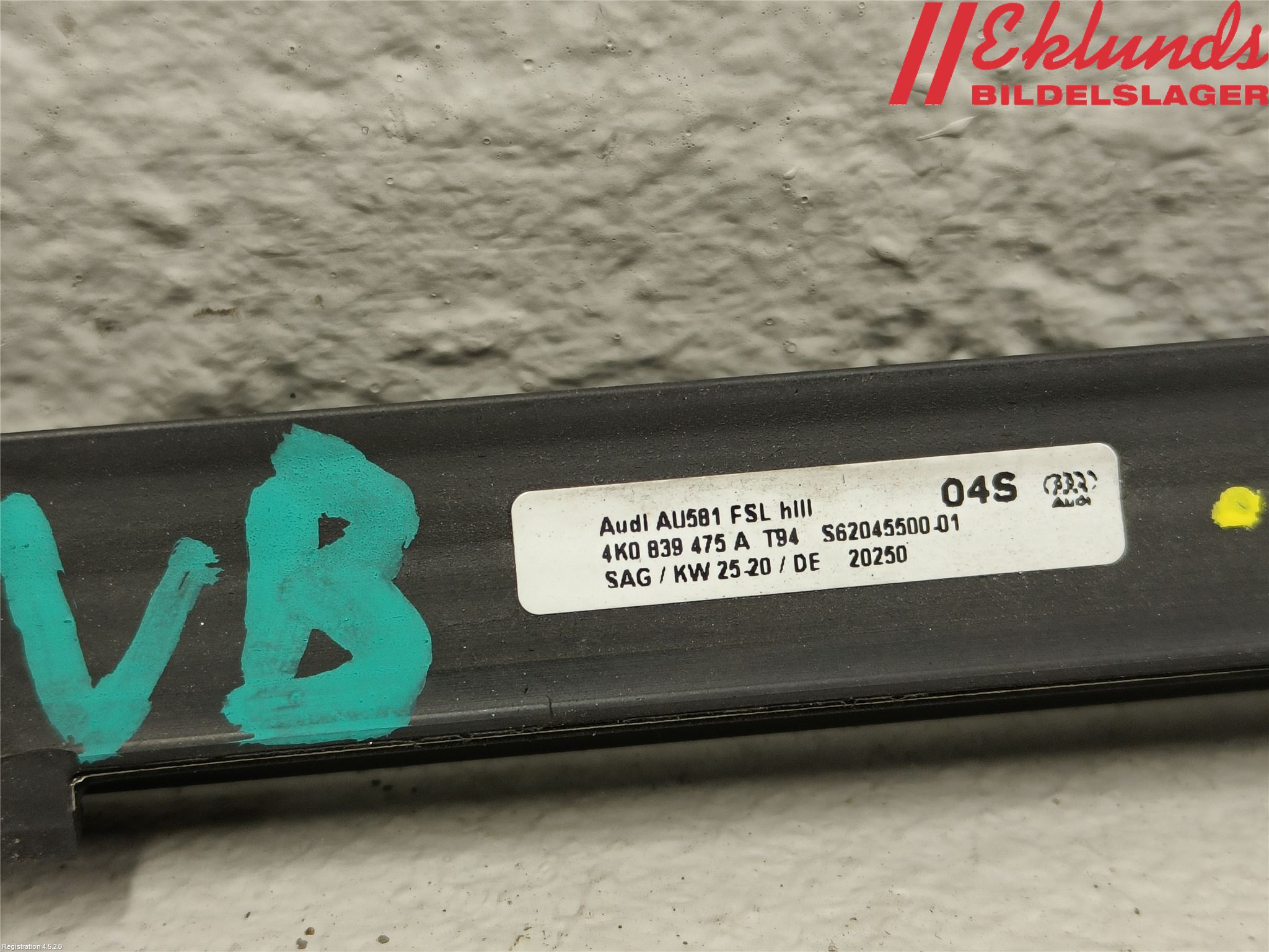 Audi A6 F2/C8 19- Dörr Dekorlist Bak Vä