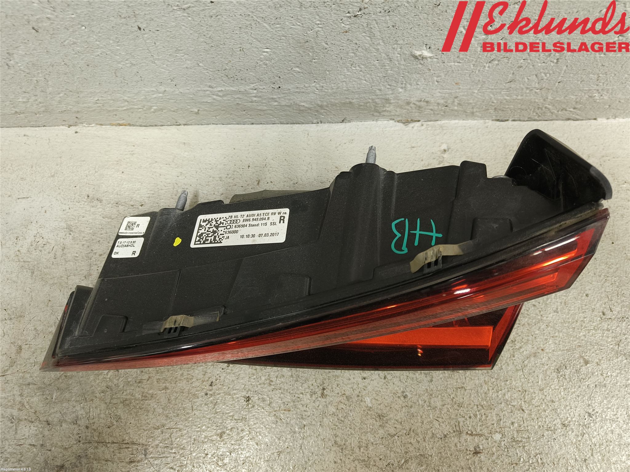 Audi A5 17- Bakljus Lucka Hö
