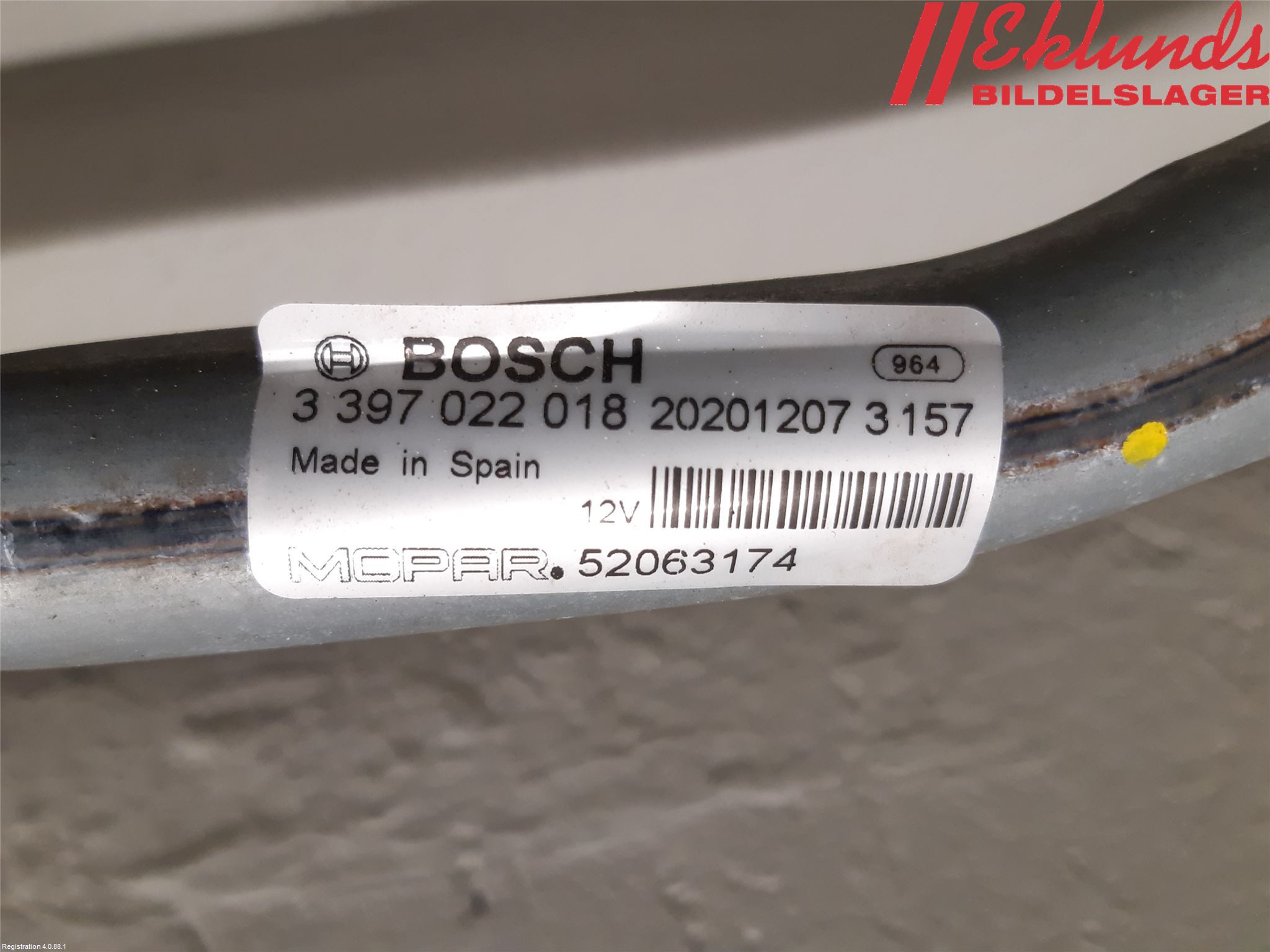 Fiat 500X 15- Torkarmekanism Vindruta