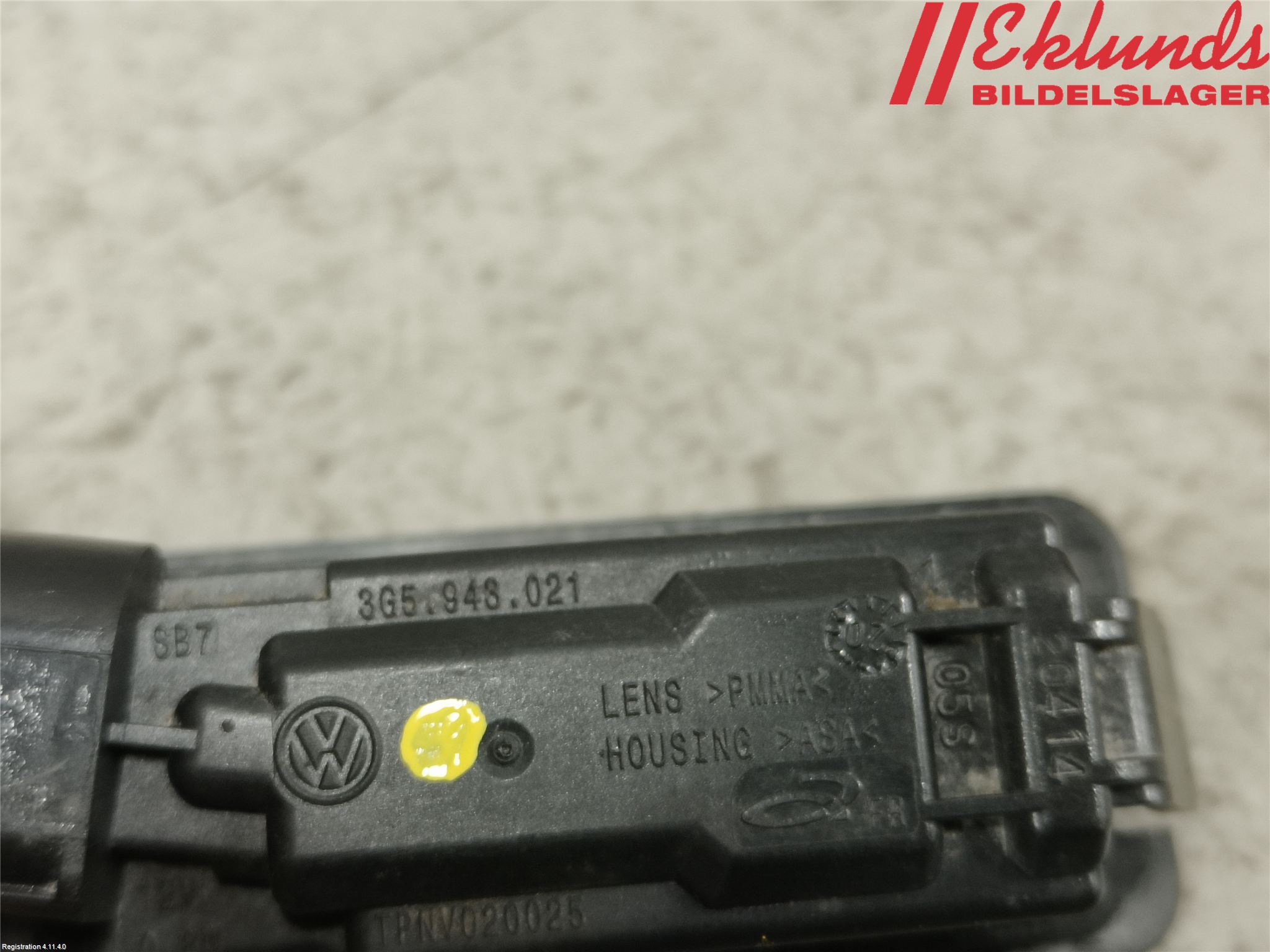 Volkswagen VW ID.3 21- Skylt Belysning