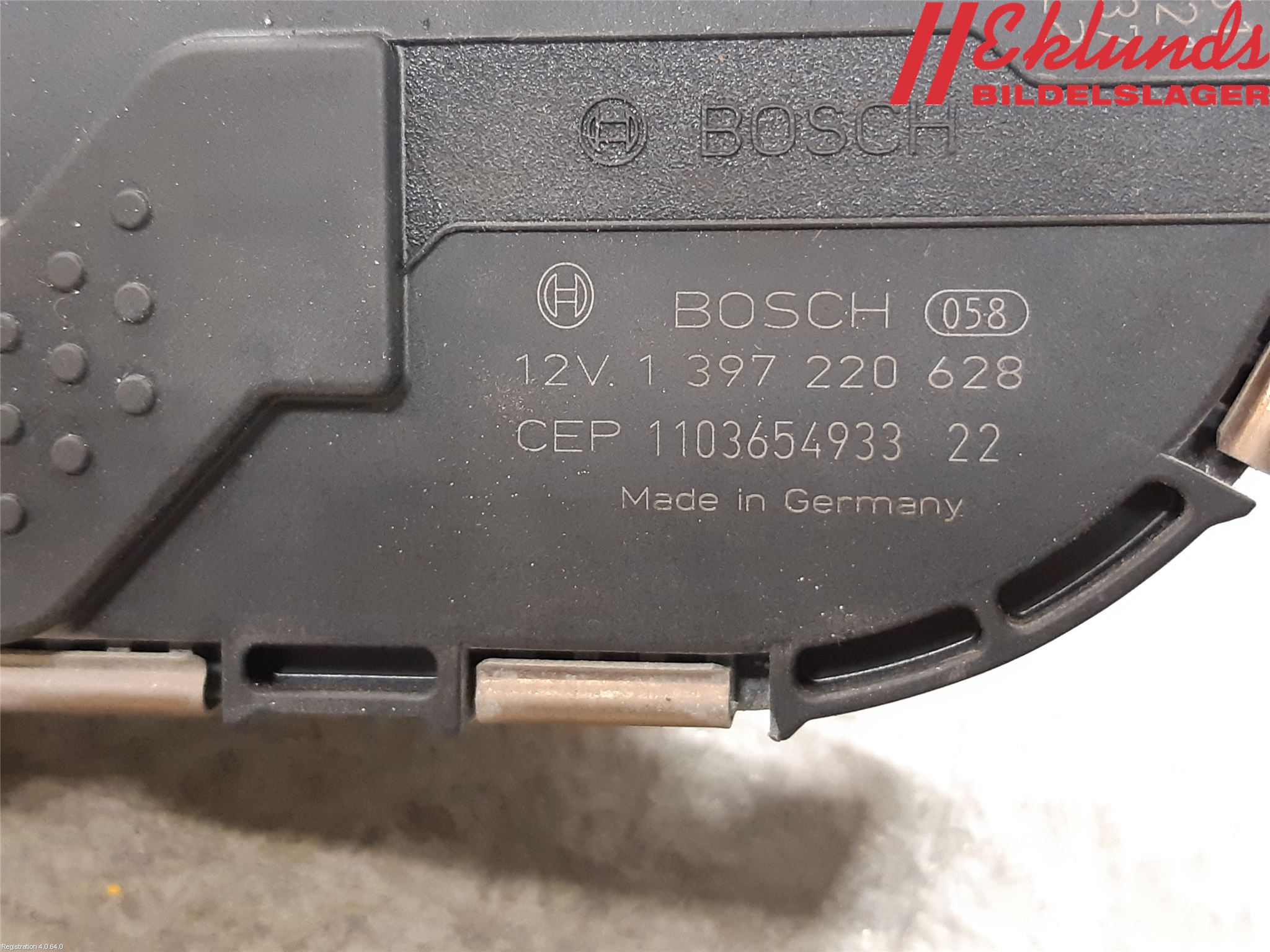 Volvo V60 11-13 Torkarmotor Vindruta