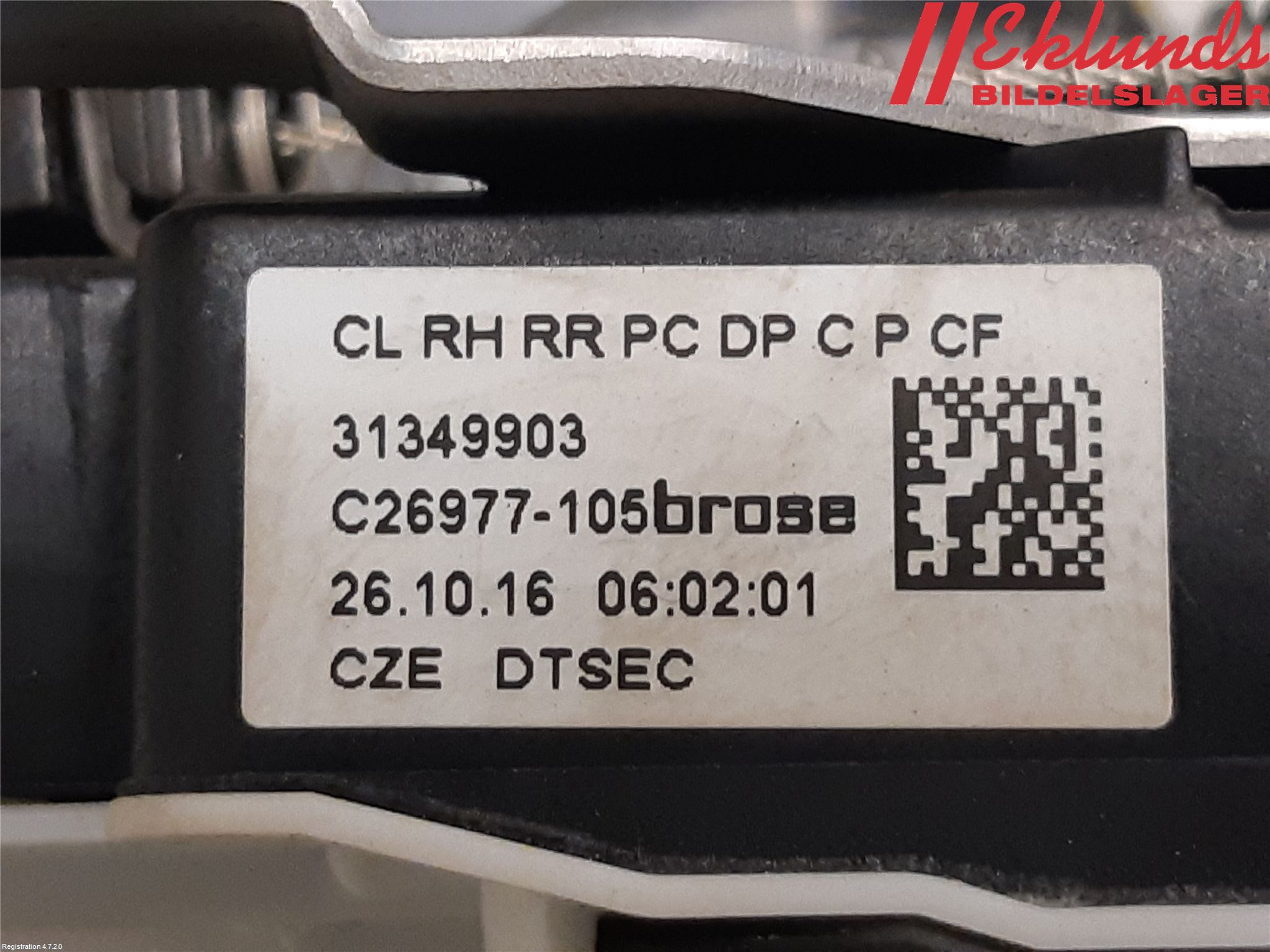 Volvo XC90/RECHARGE 16- Låskista-Dörrlås