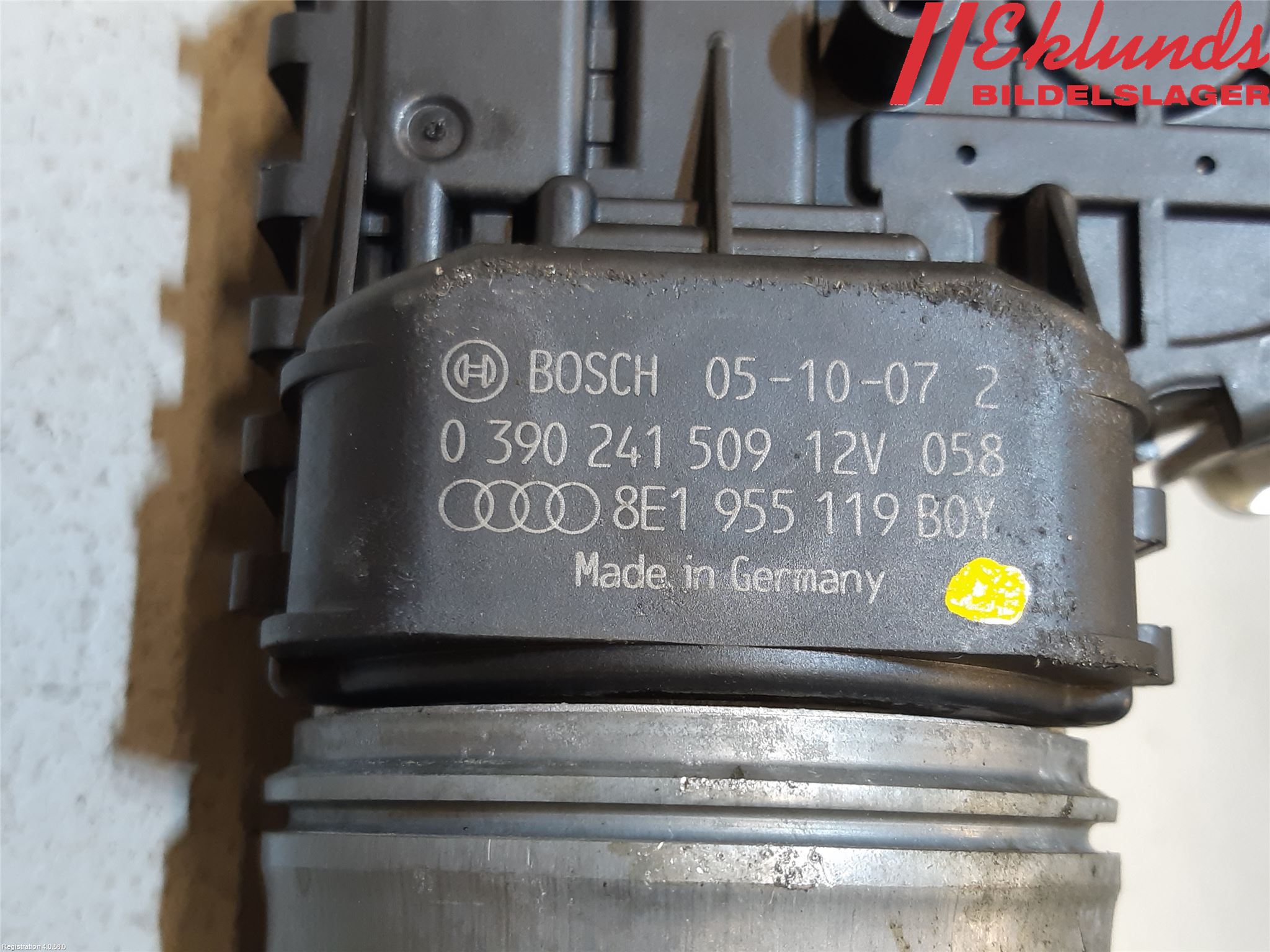 Audi A4/S4 05-07 Torkarmotor Vindruta