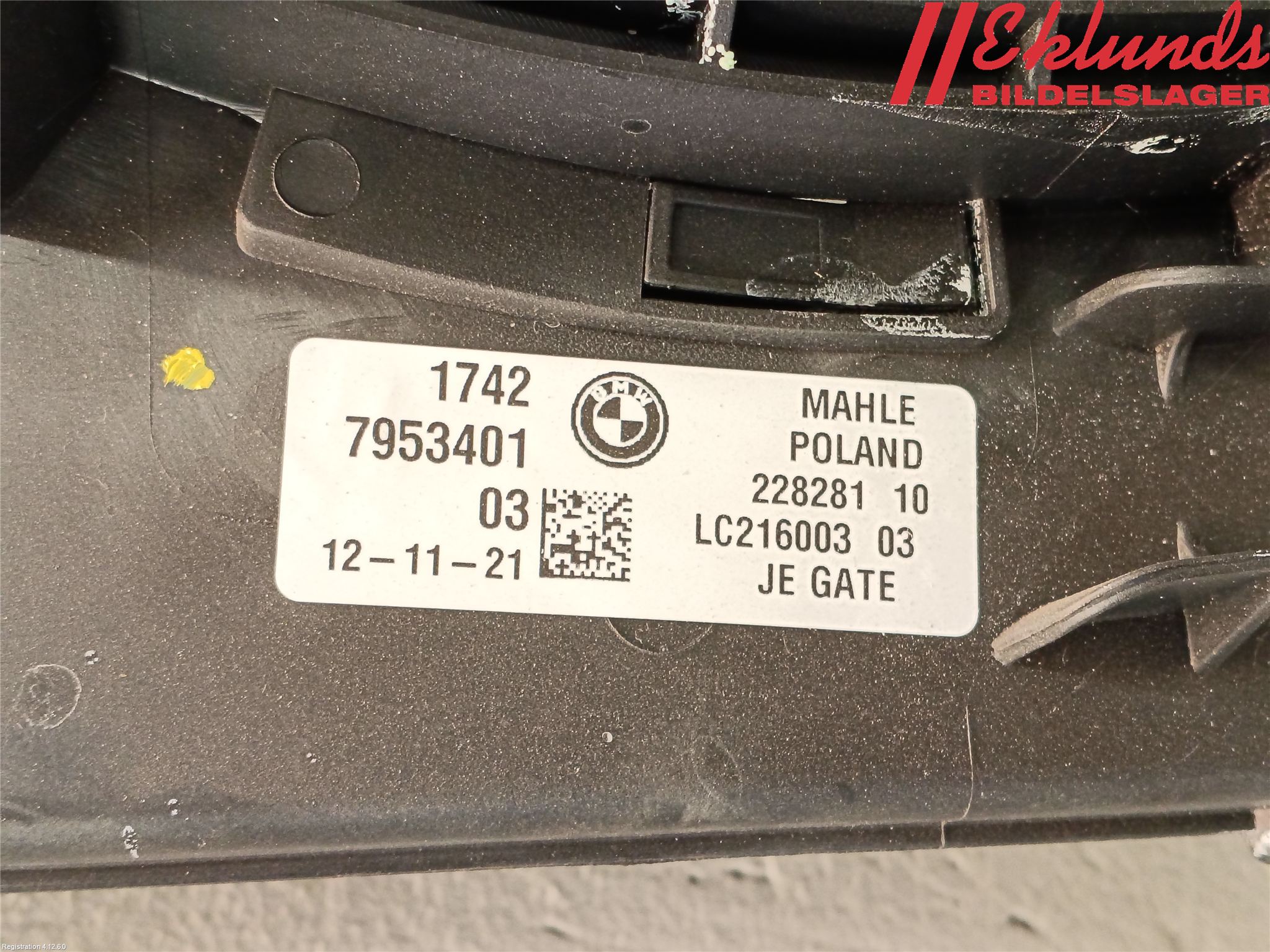 BMW 5 G30/G31/F90 17-23 Kylfläkt El