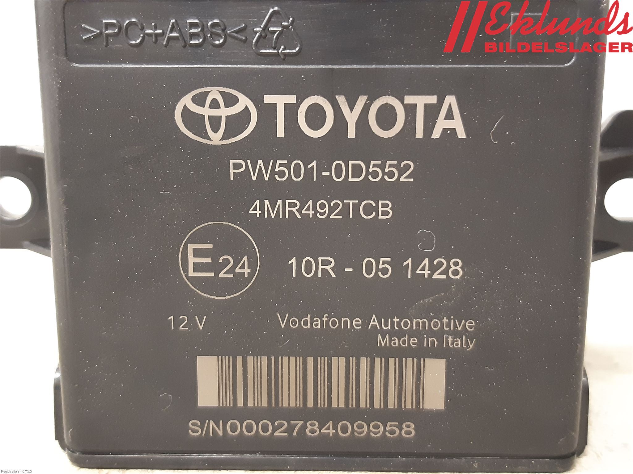 Toyota YARIS XP130 15-20 Styrenhet Parkeringshjälp