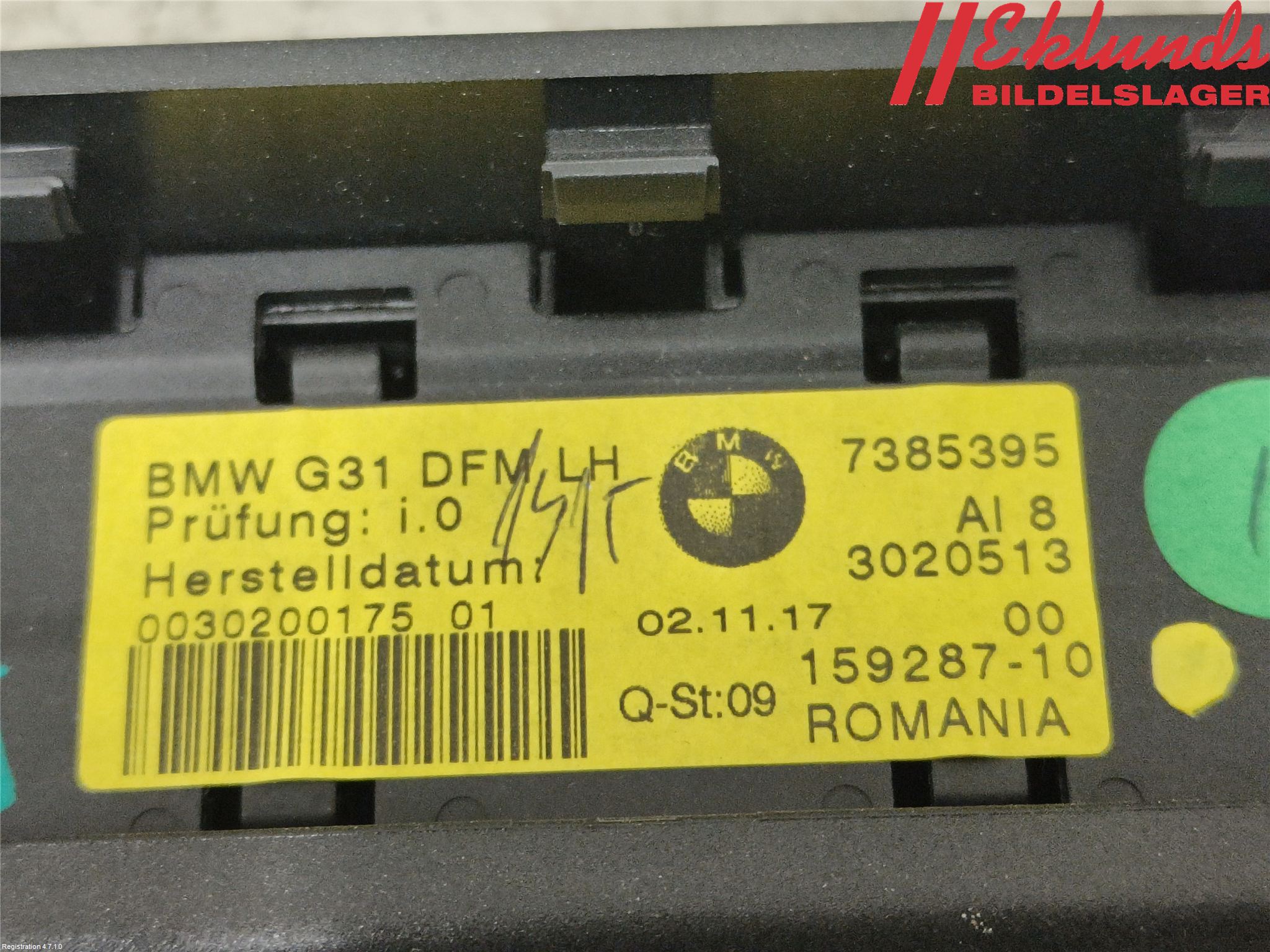 BMW 5 G30/G31/F90 17-23 Solskydd