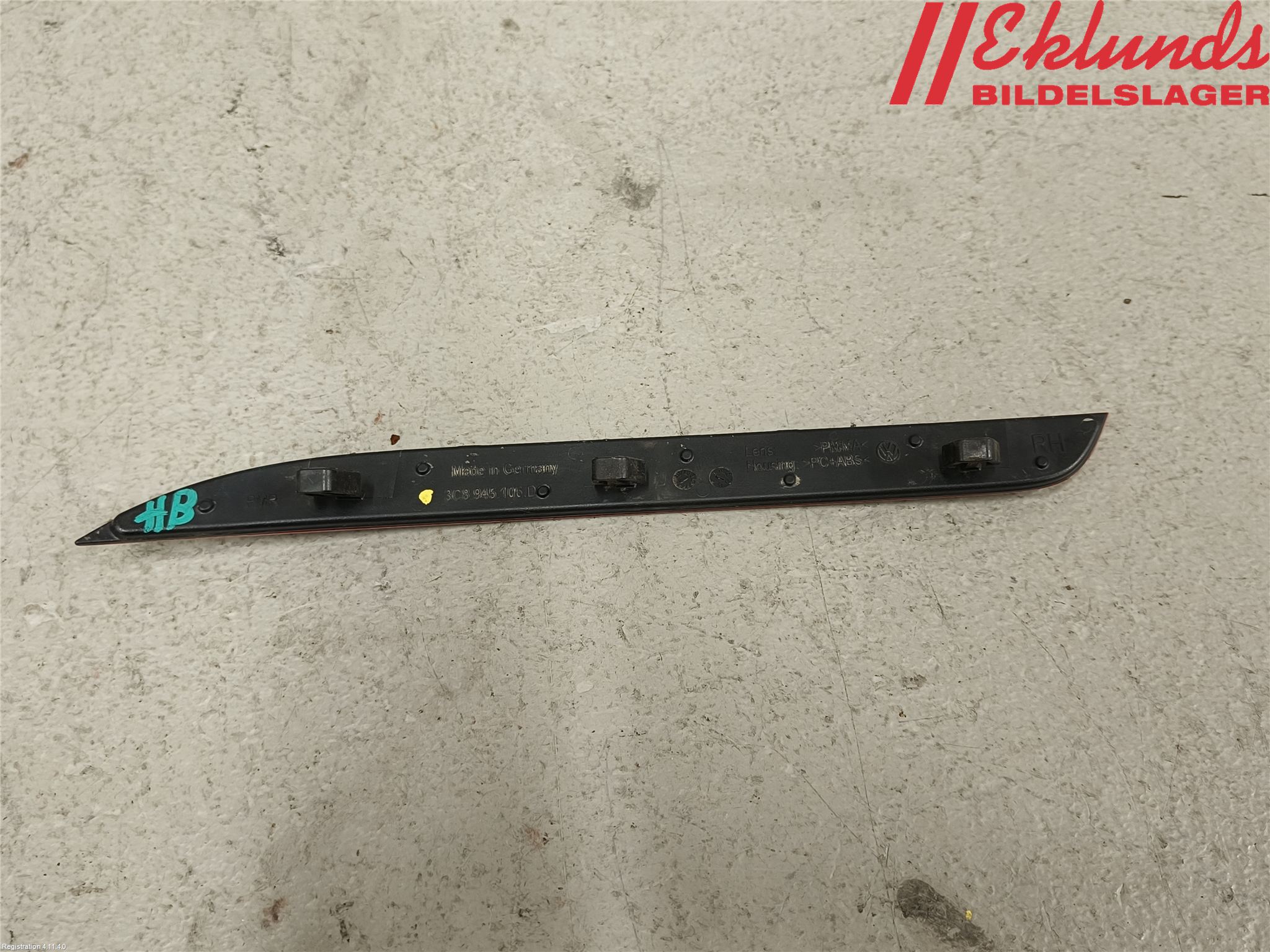 Volkswagen VW GOLF / E-GOLF VII 13-20 Dimljus/Reflex Bak