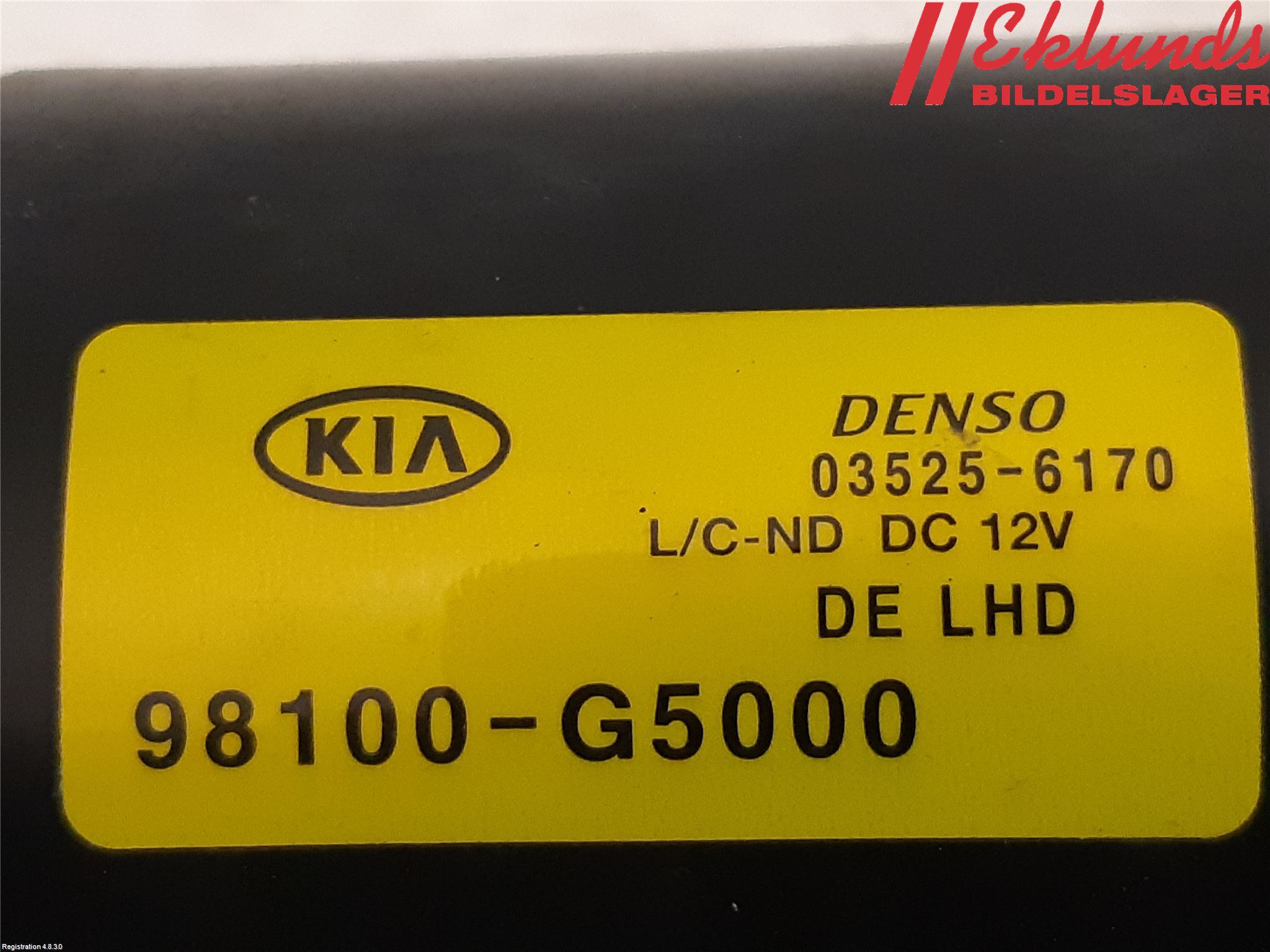 Kia NIRO (DE) 17-22 Torkarmotor Vindruta
