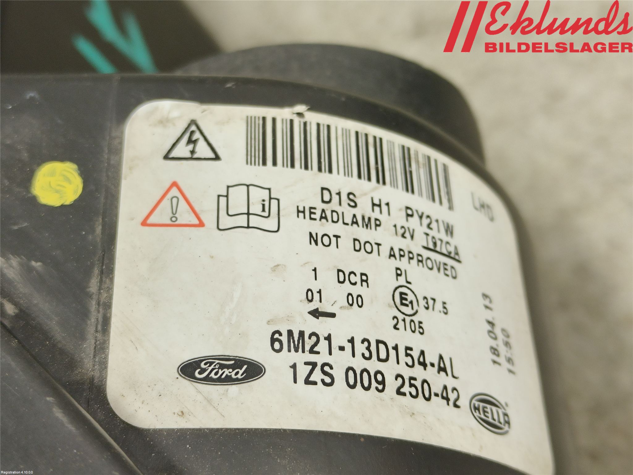 Ford S-MAX 06-15 Strålkastare Höger