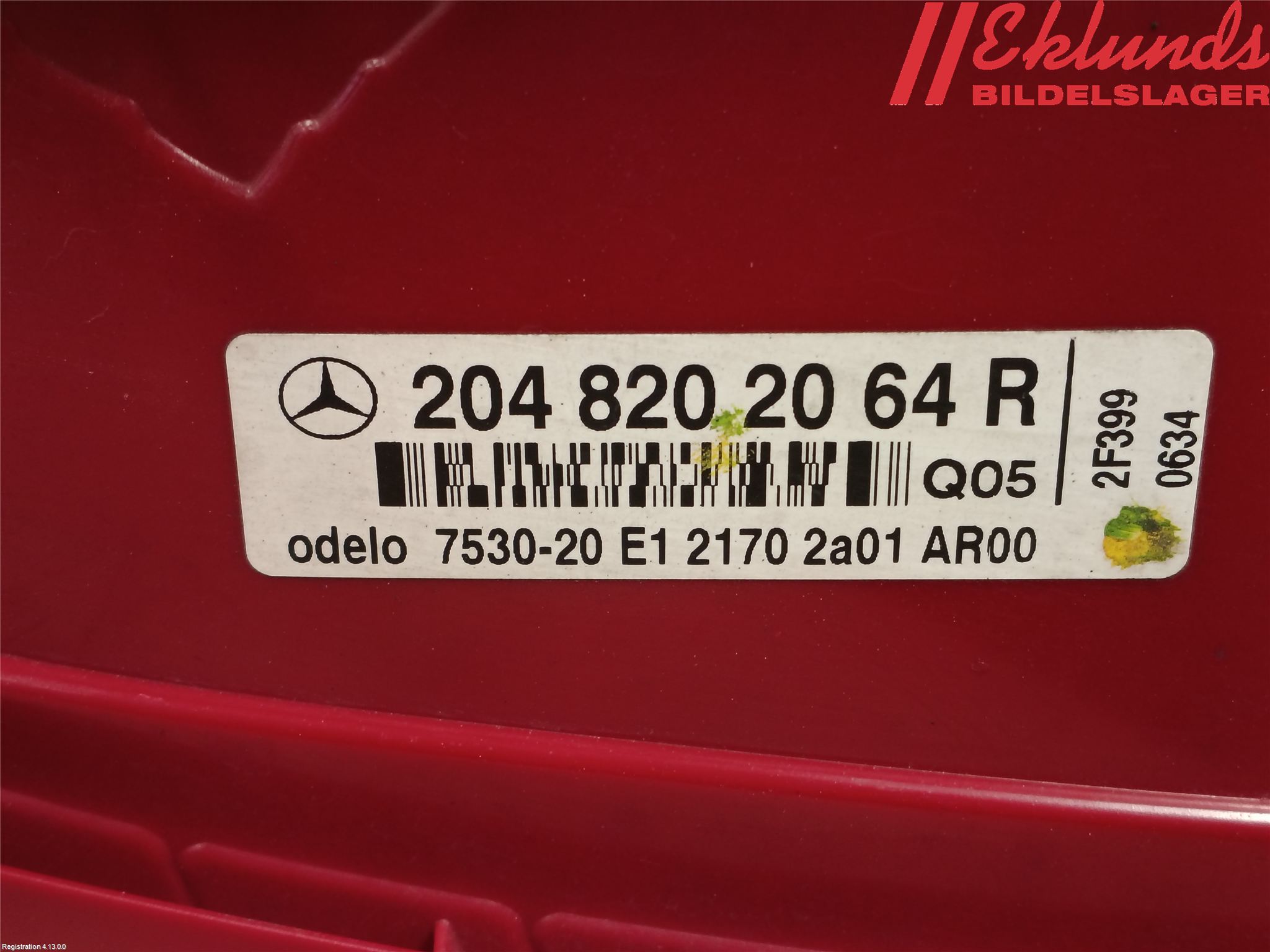 Mercedes-Benz MB C-KLASS (W204) 07-15 Bakljus Höger