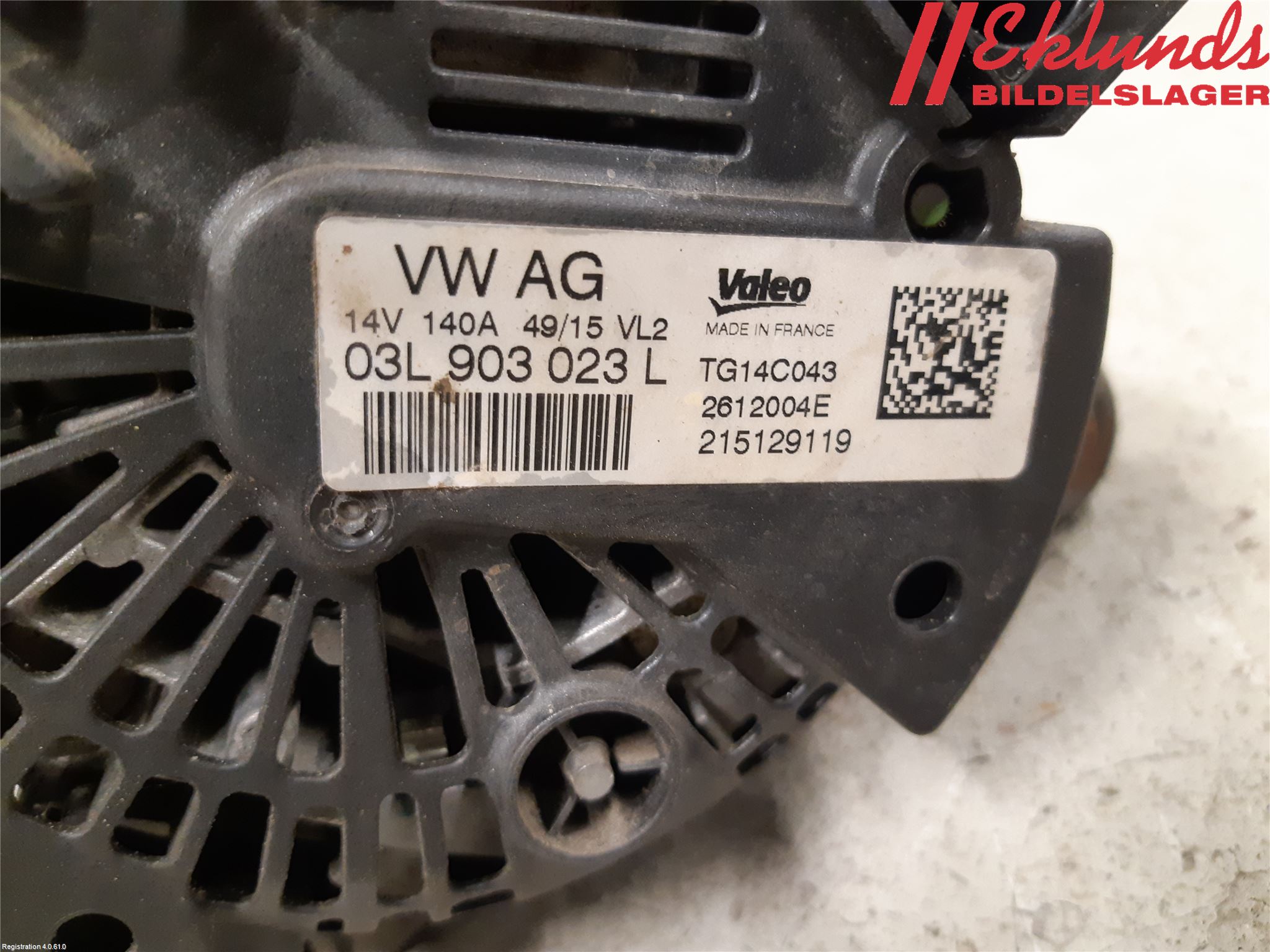 Volkswagen VW CADDY 16-20 Generator