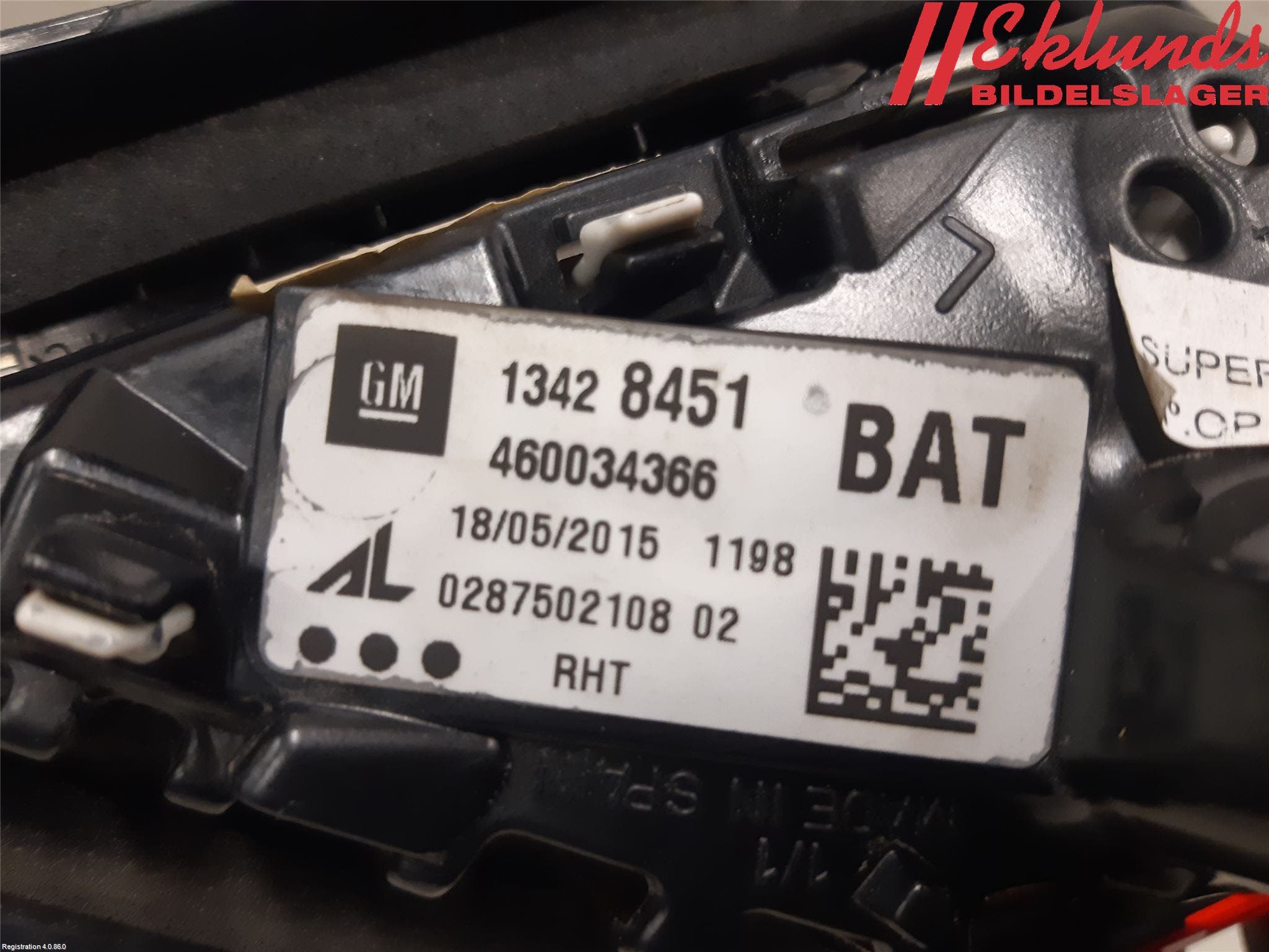 Opel CORSA E 15-19 Bakljus Lucka Vä