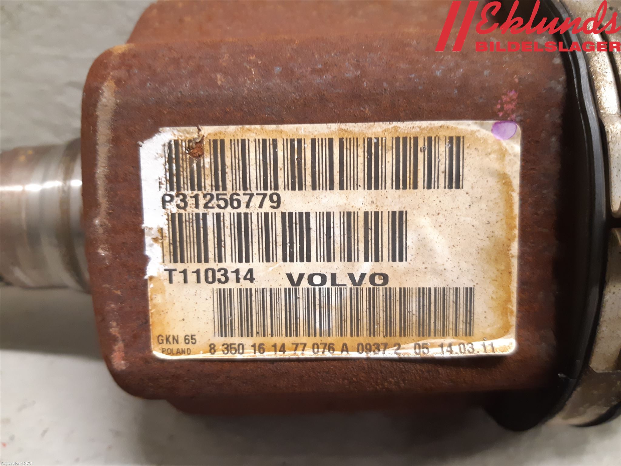 Volvo V70 08-13 Drivaxel Fram Vänster
