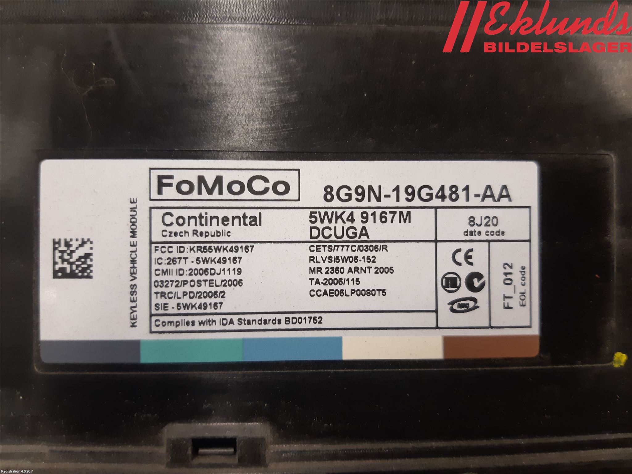 Volvo S80 07-13 Styrenhet Nyckellöst System