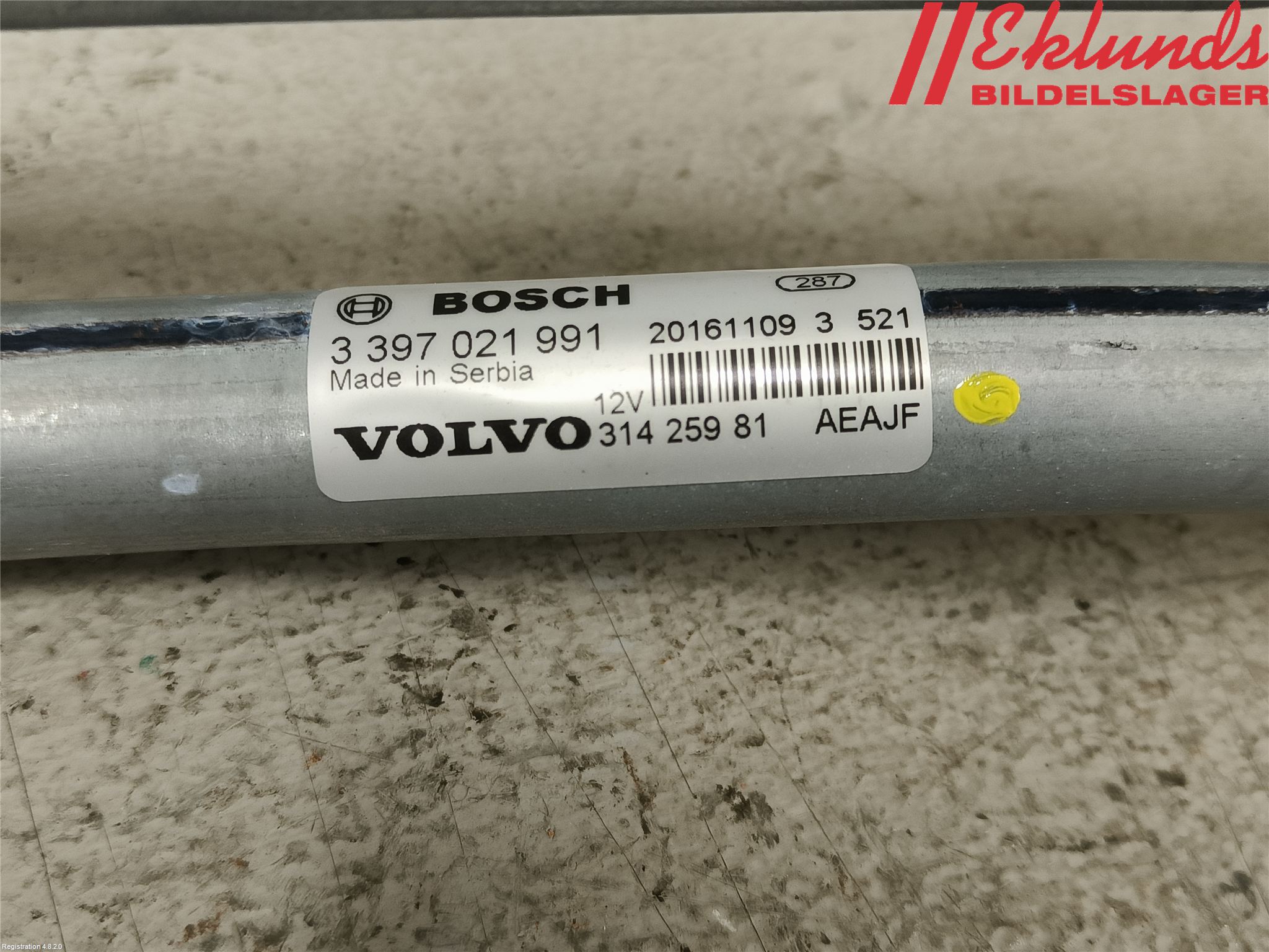 Volvo XC90/RECHARGE 16- Torkarmekanism Vindruta