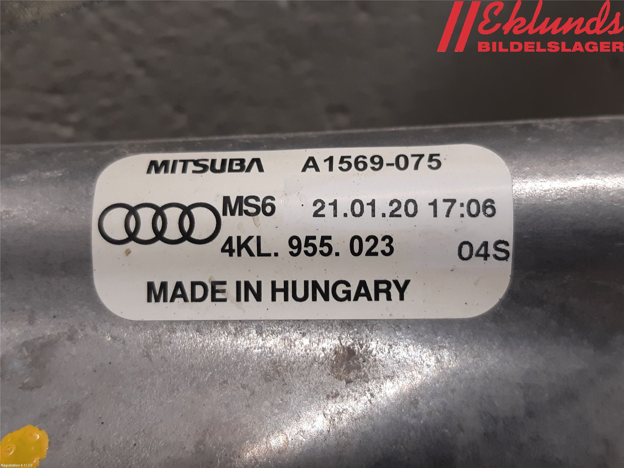 Audi E-TRON, S GE 19- Torkarmekanism Vindruta