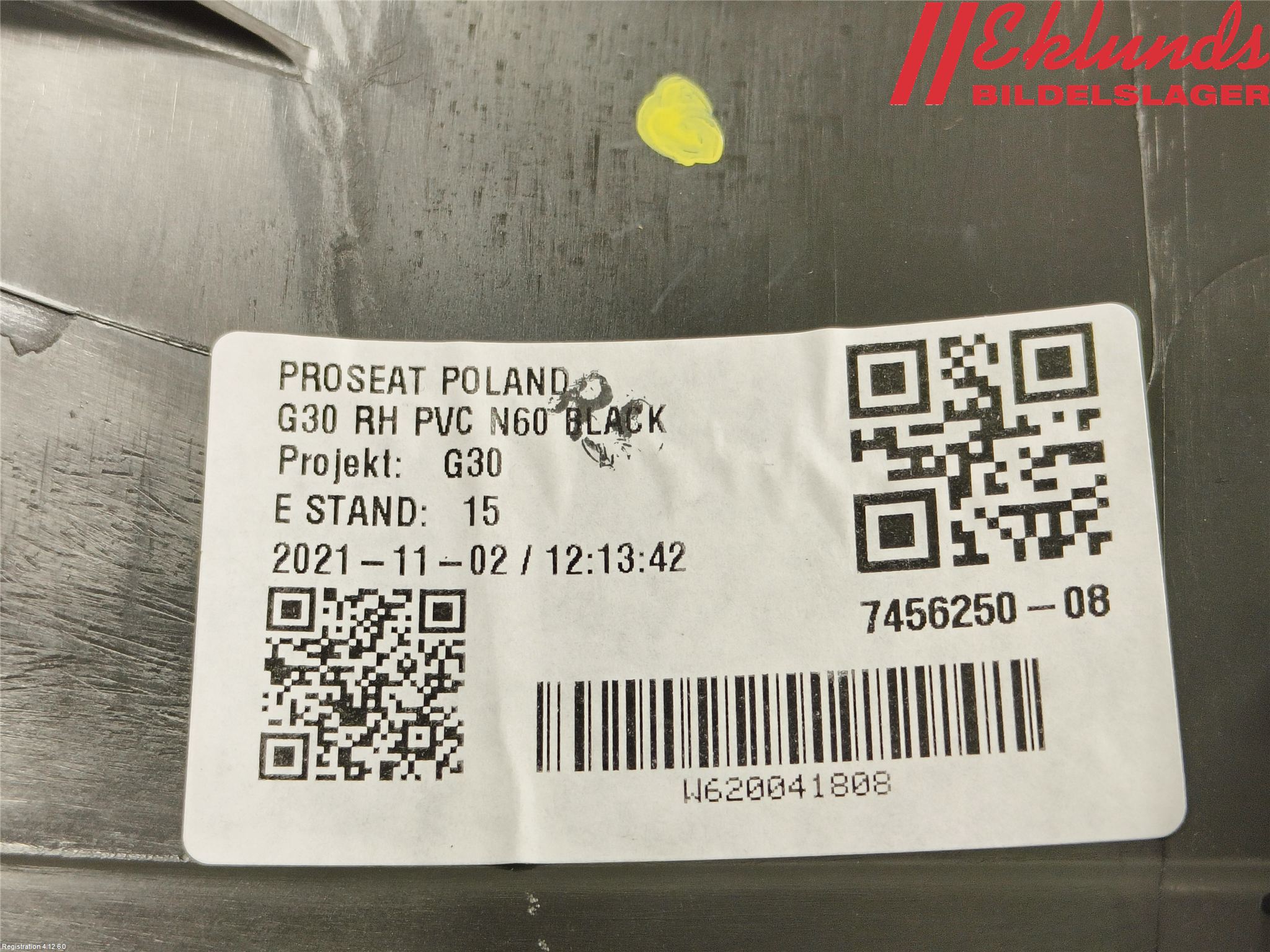 BMW 5 G30/G31/F90 17-23 Inredning Stol Bak