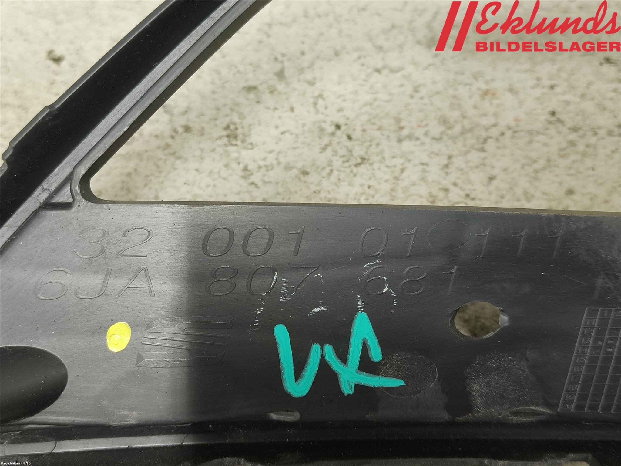 Seat TOLEDO 12-19 Dimljussarg Fram