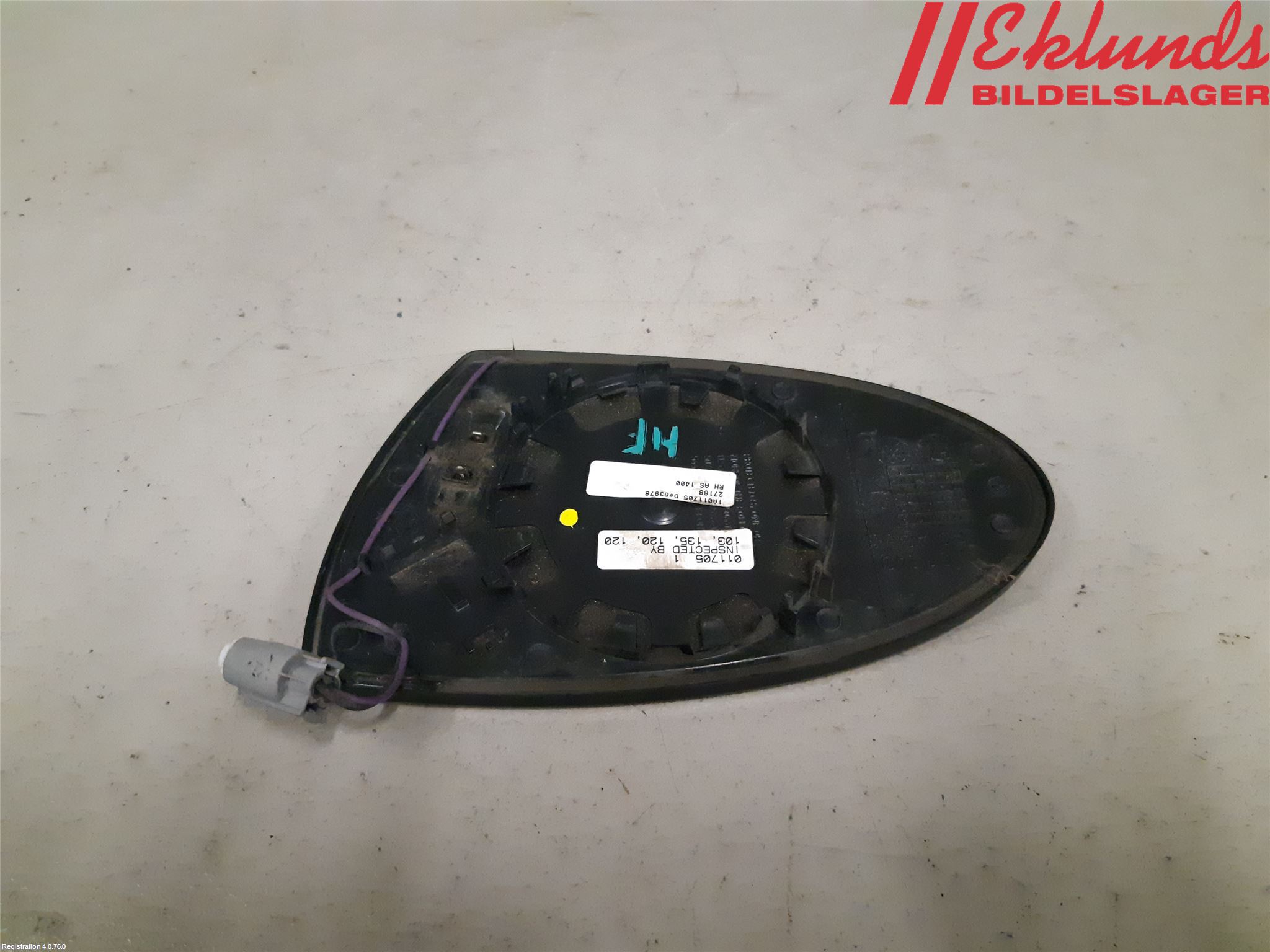 BMW 6 E63/64    02-10 Spegelglas Hö