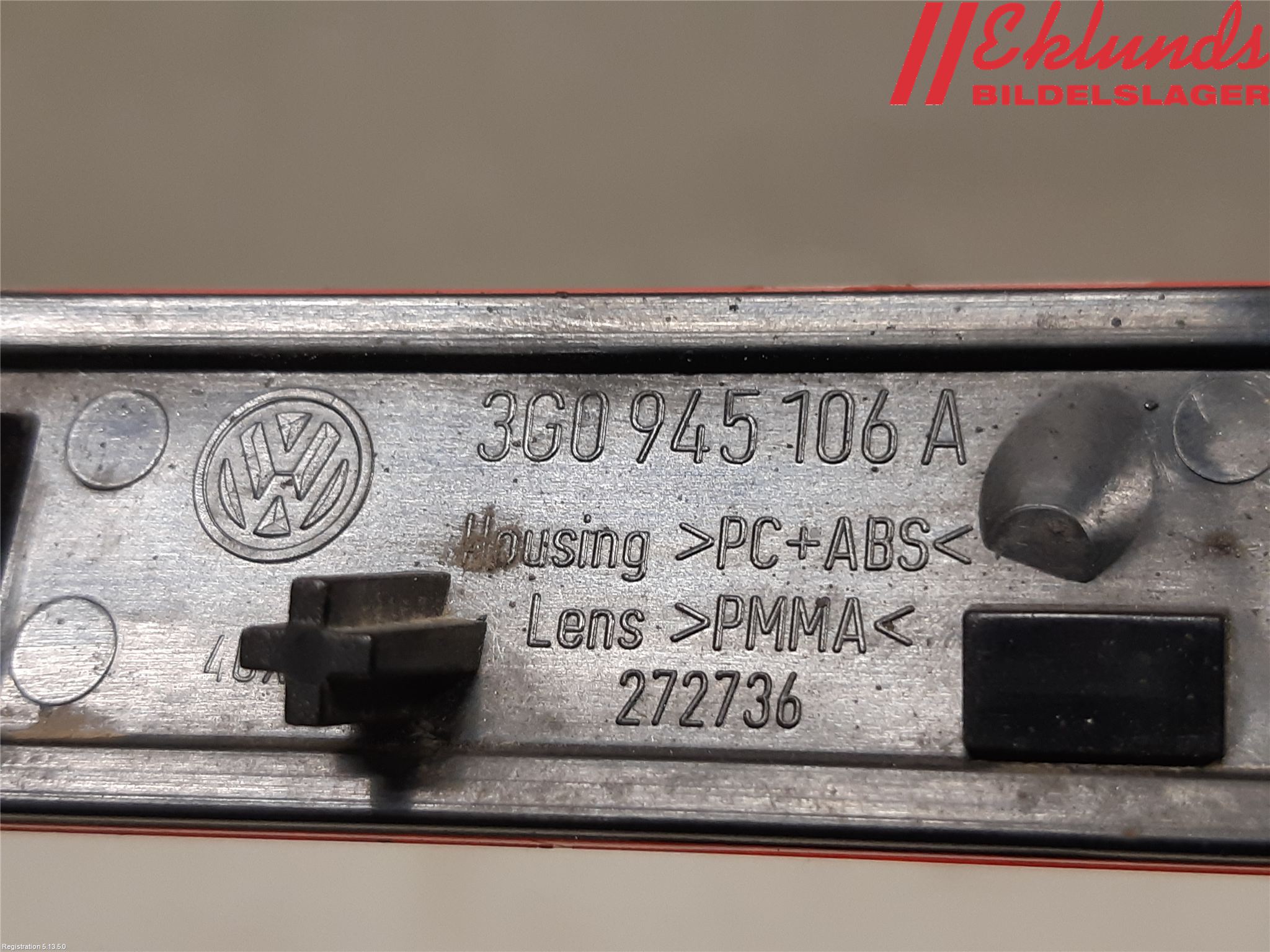 Volkswagen VW PASSAT 15-19 Dimljus/Reflex Bak