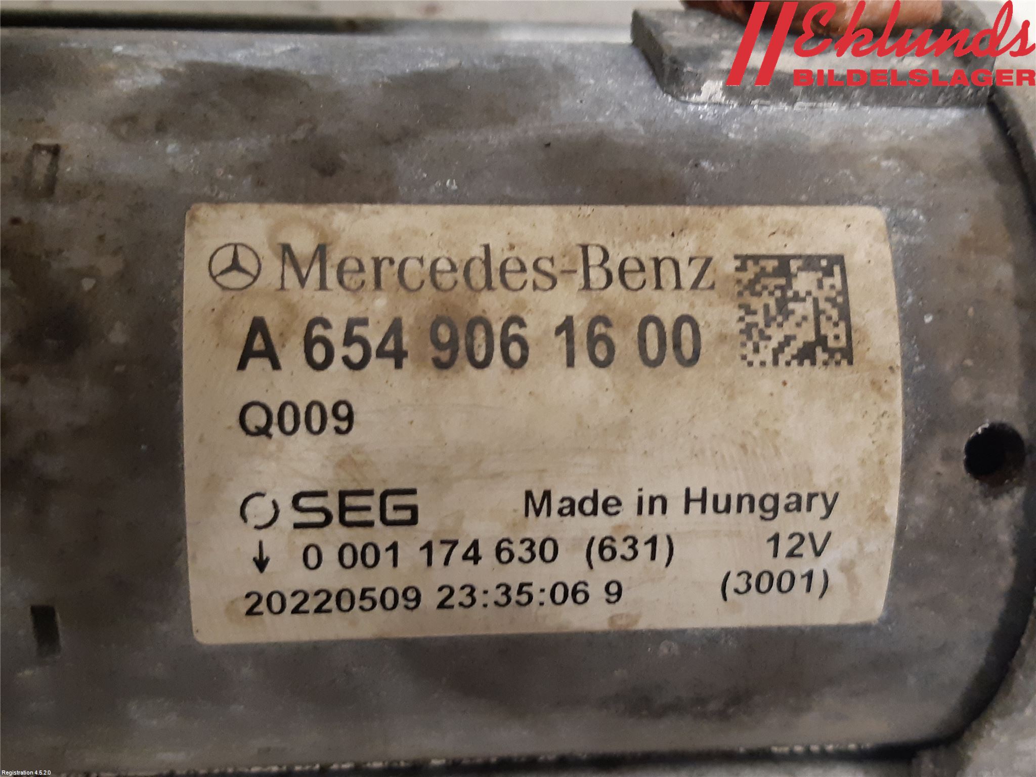 Mercedes-Benz MB SPRINTER (W907/W910) 19- Startmotor Diesel