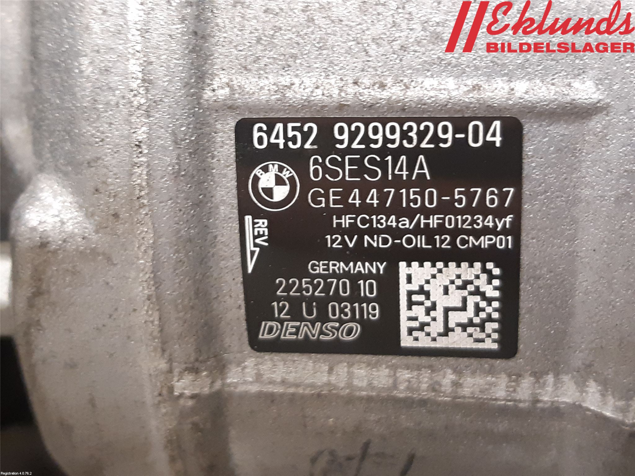 BMW 3 F30/F31/F80 12-19 Ac Kompressor