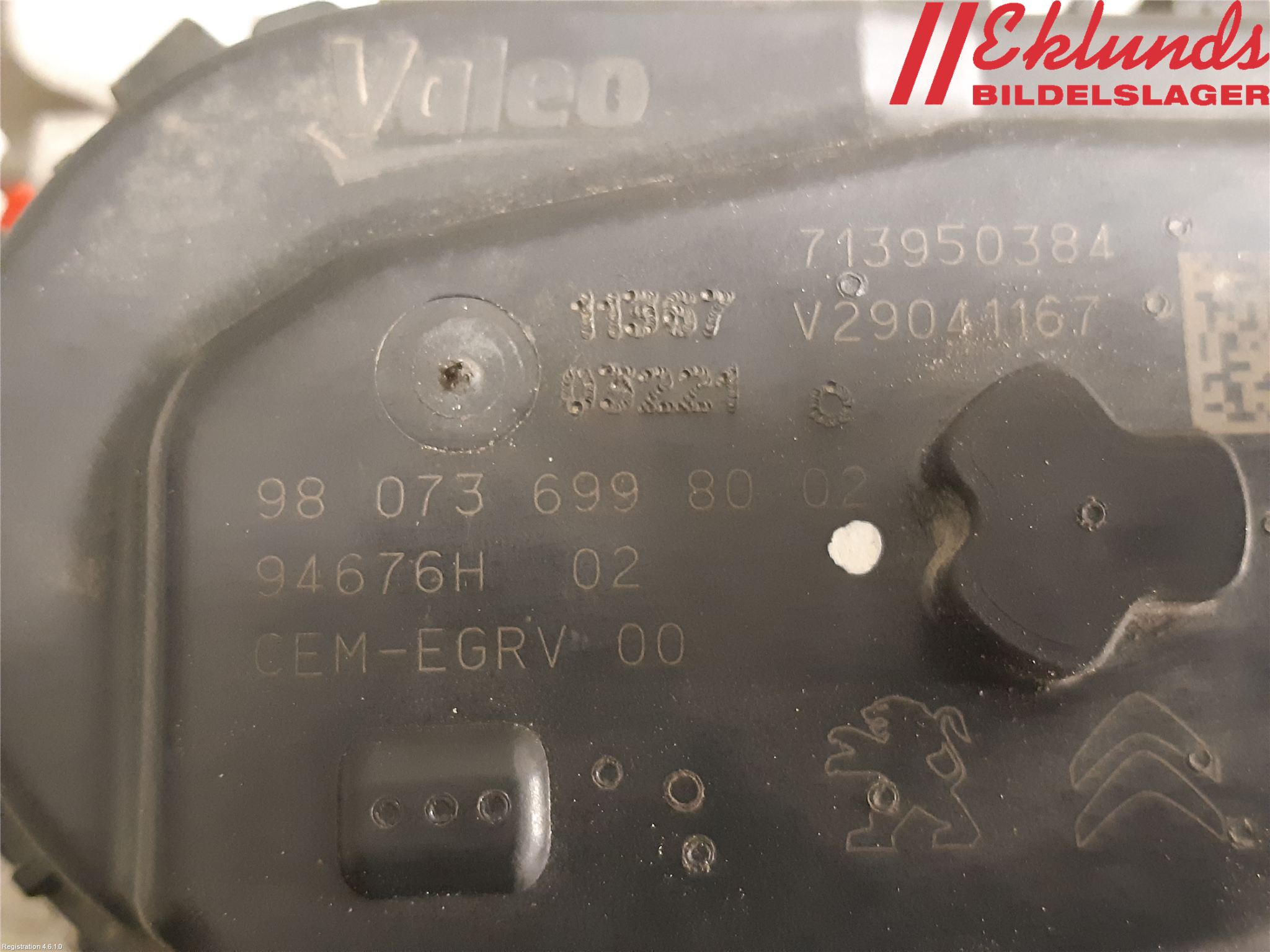 Citroen BERLINGO 08-18 Egr Ventil