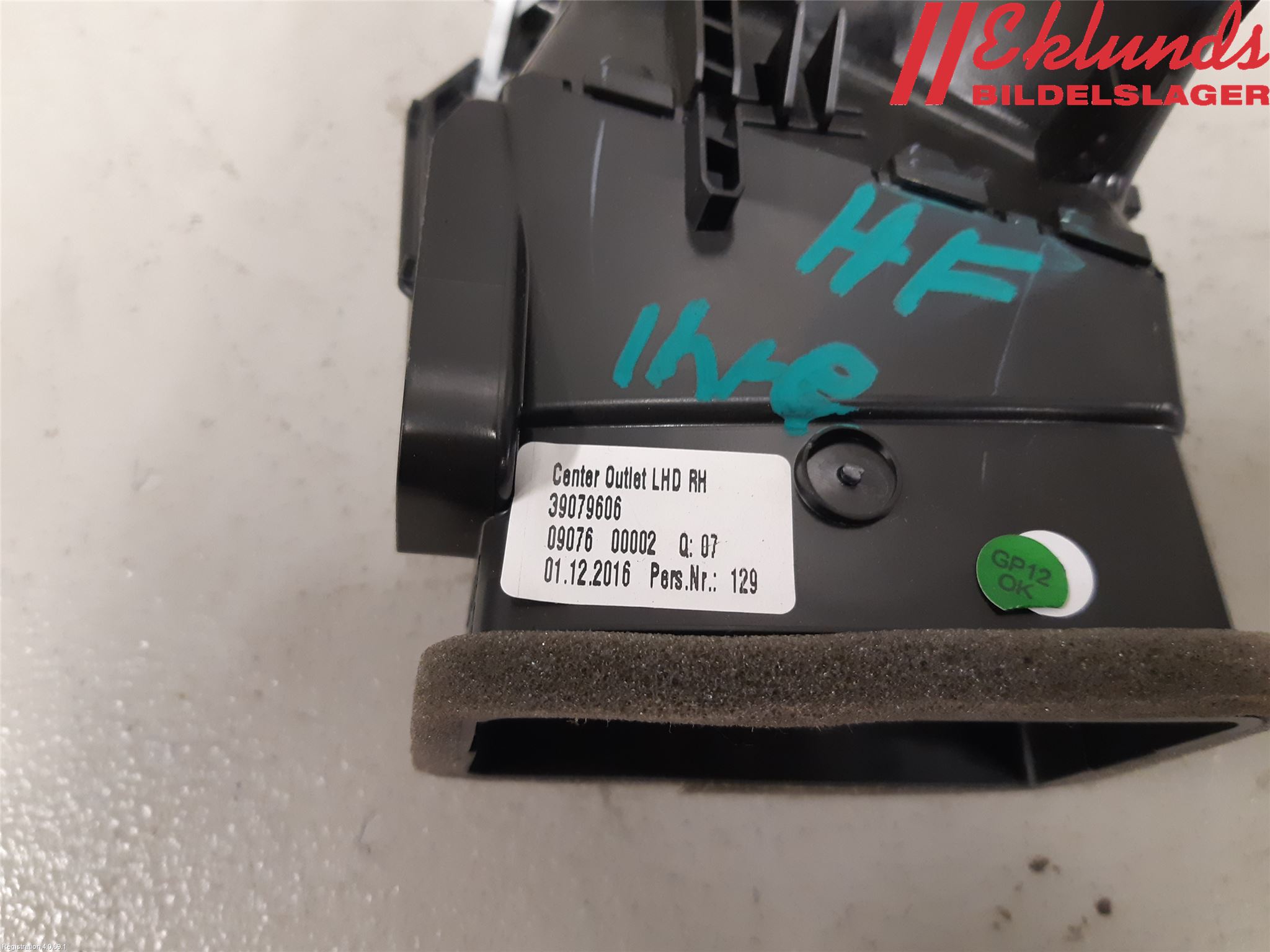 Opel ASTRA K 16-22 Defrosterkanal-Munstycke