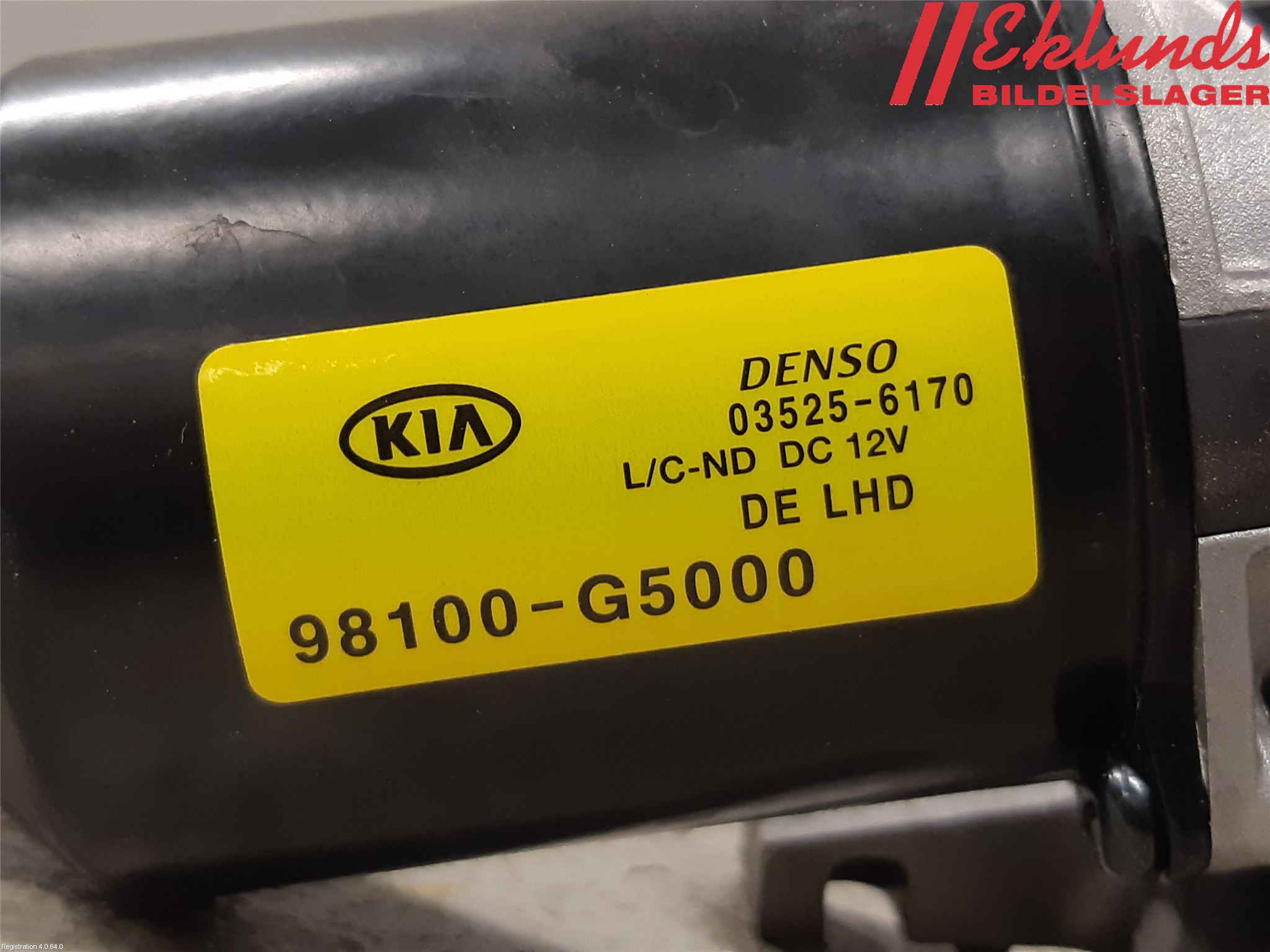 Kia NIRO (DE) 17-22 Torkarmotor Vindruta