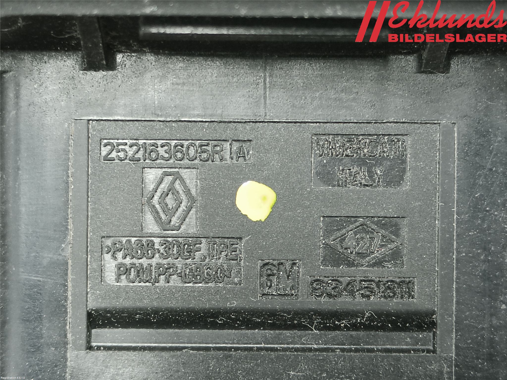 Renault TRAFIC/E-TECH 15- Centrallåskontakt Vid Lås