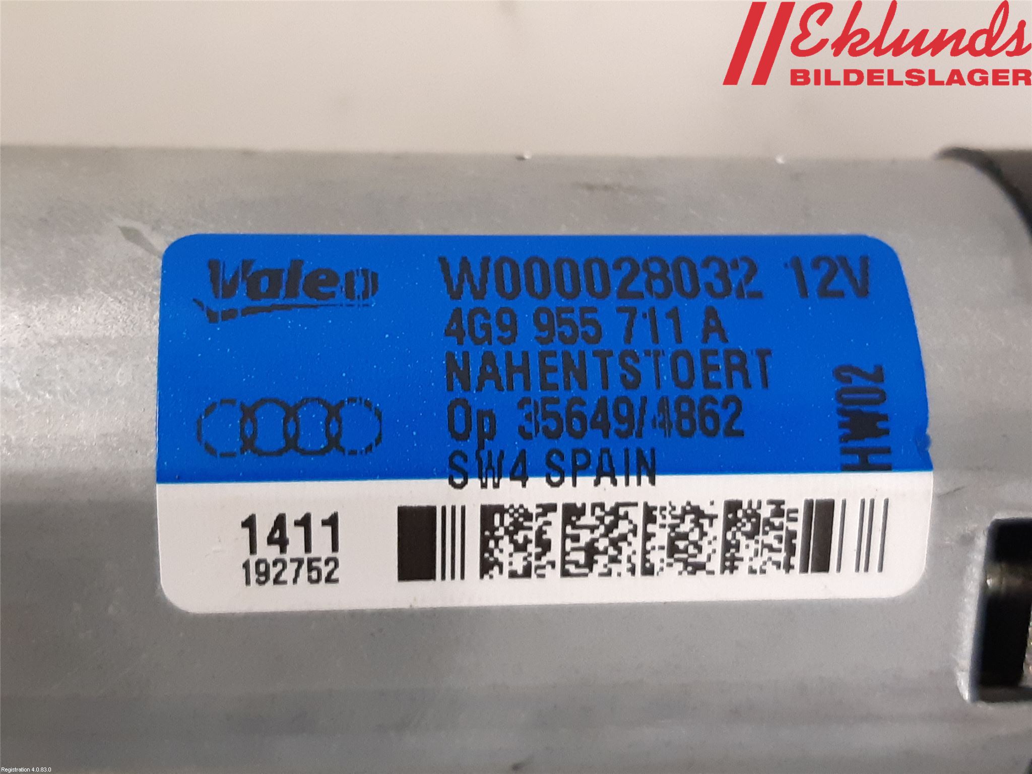 Audi A6/S6 4G 11-18 Torkarmotor Baklucka