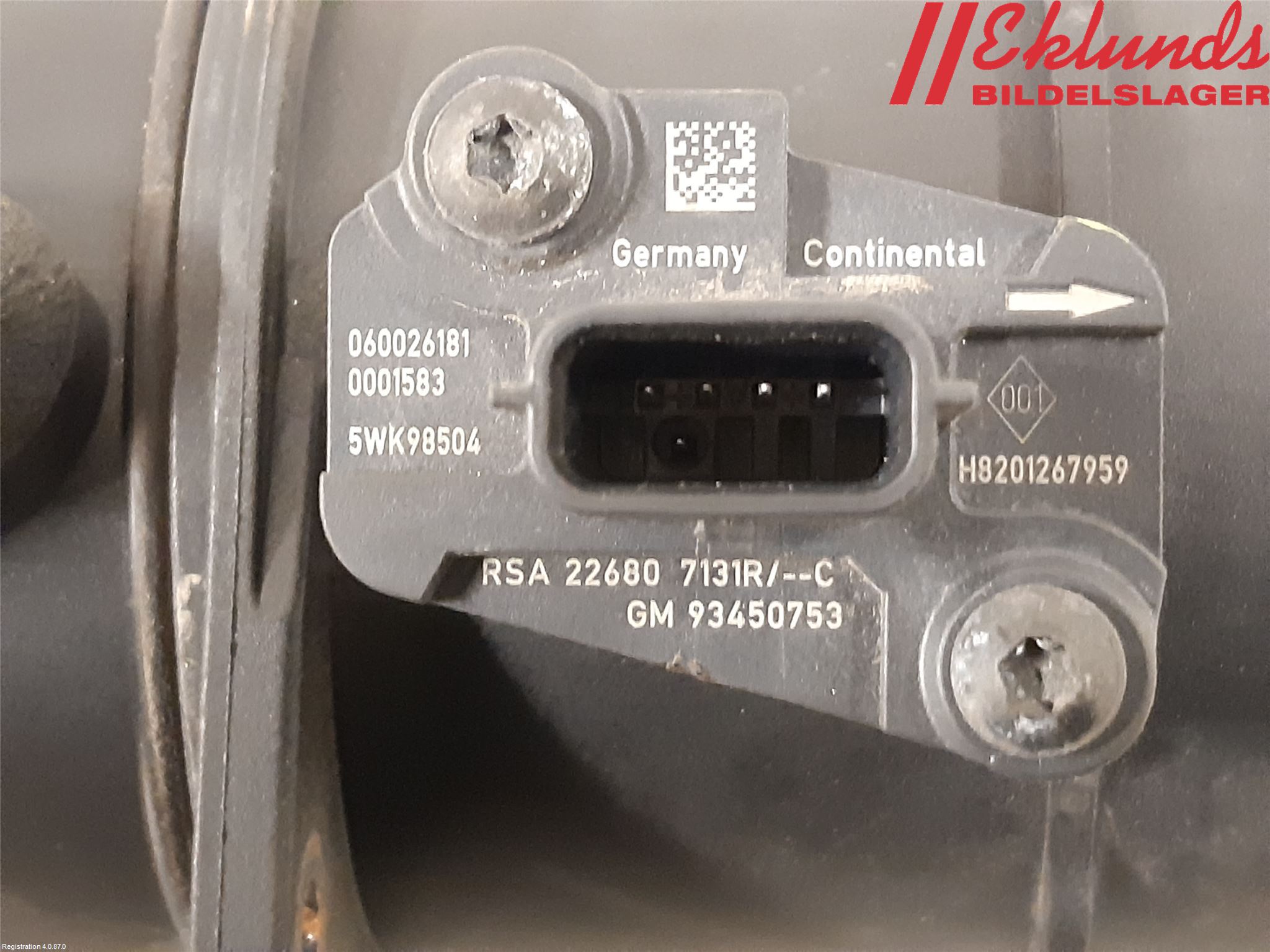 Renault TRAFIC/E-TECH 15- Injluftmassamätare