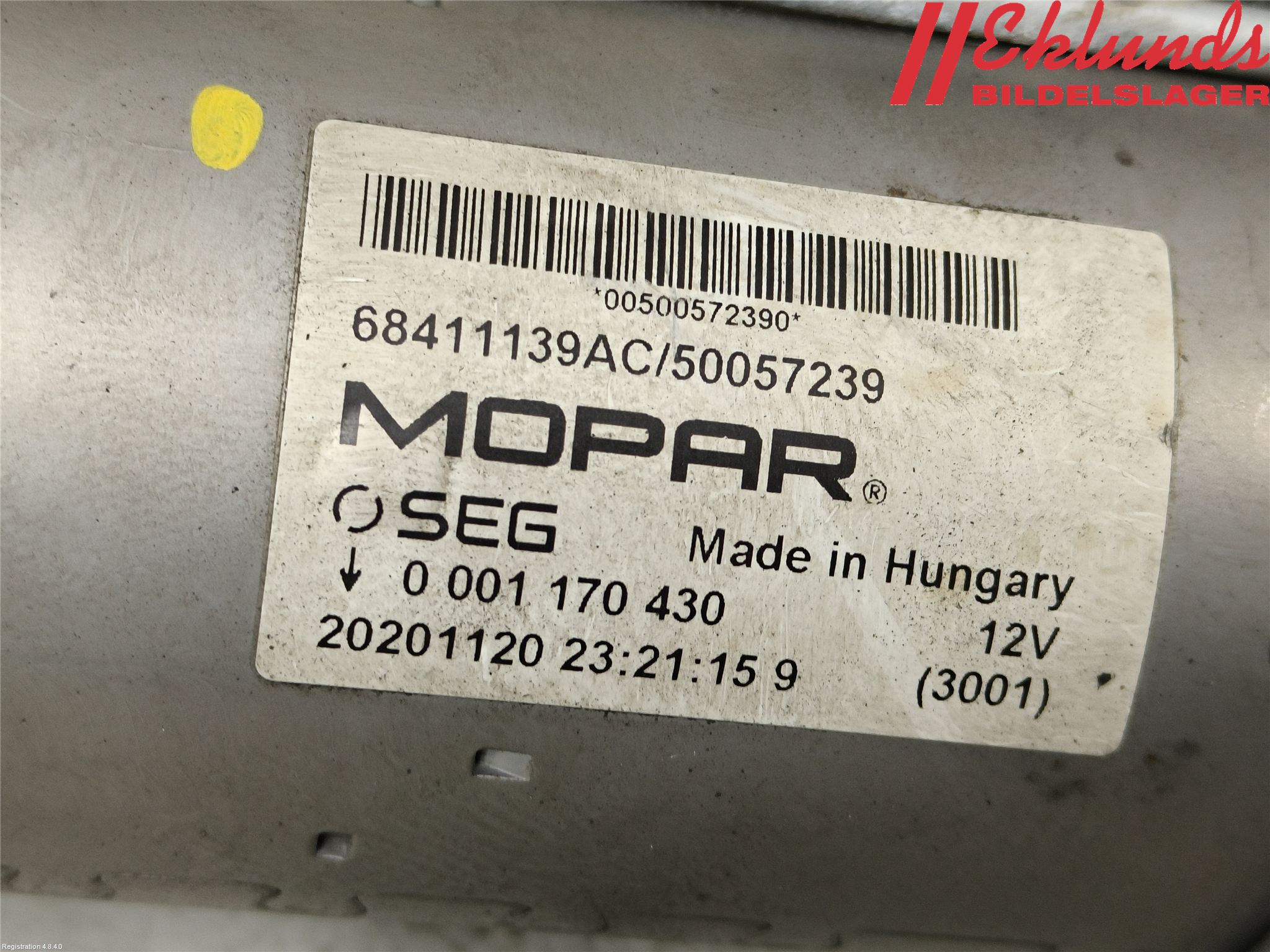 Fiat TIPO/CROSS 16- Startmotor