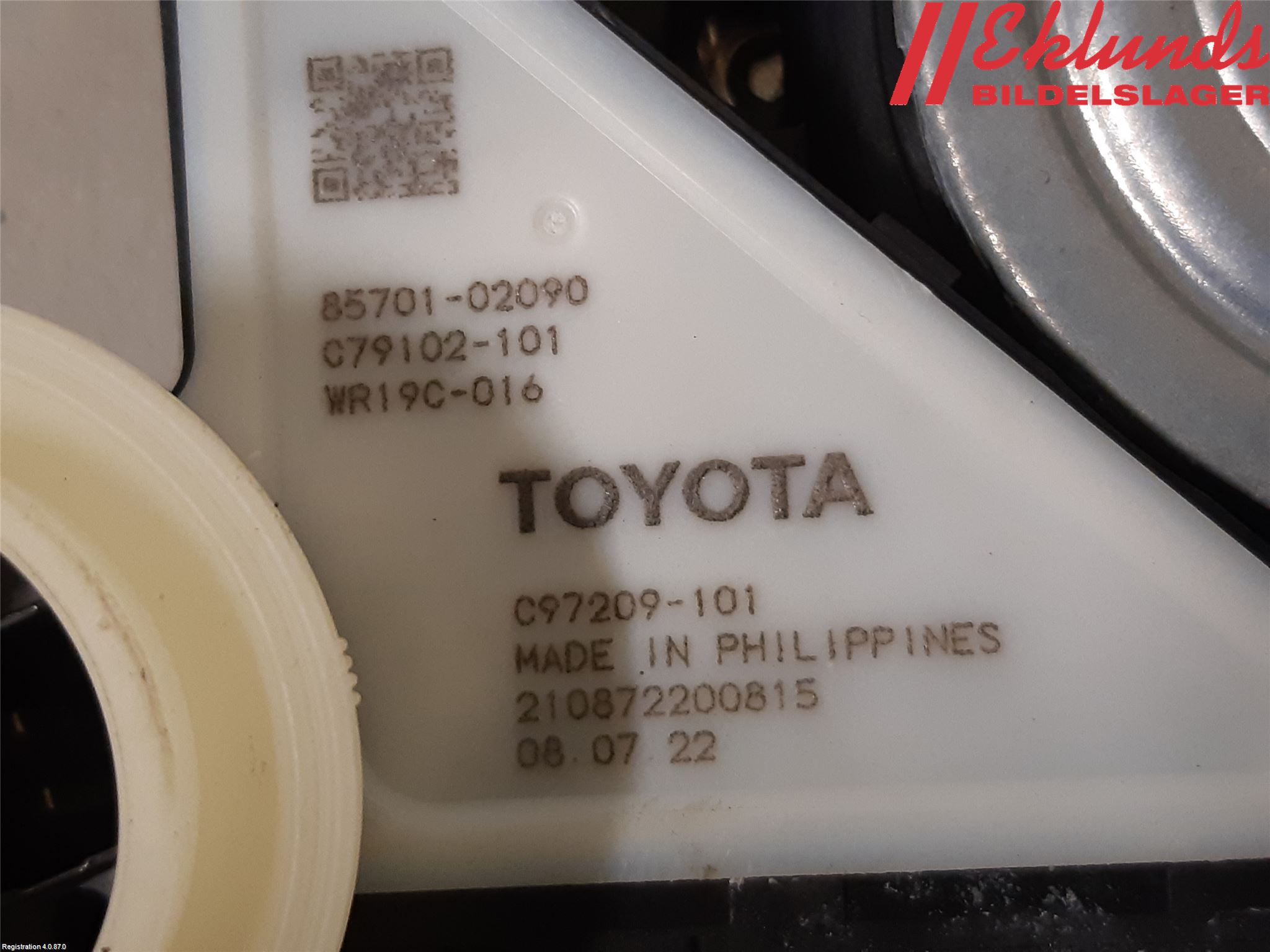 Toyota COROLLA 19- Fönsterhiss El Kompl