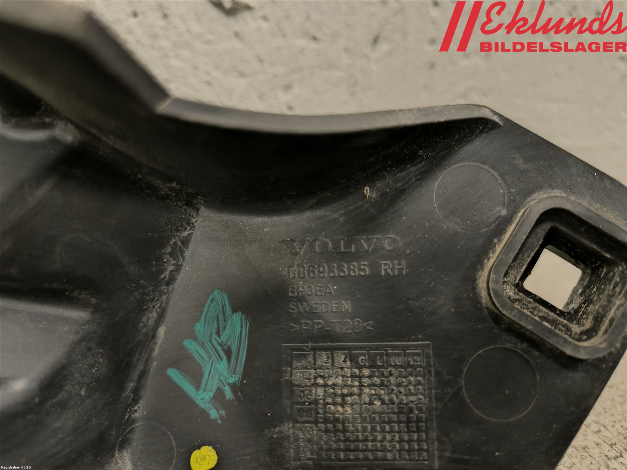 Volvo V70 05-08 Stötfångarfäste Bak Hö